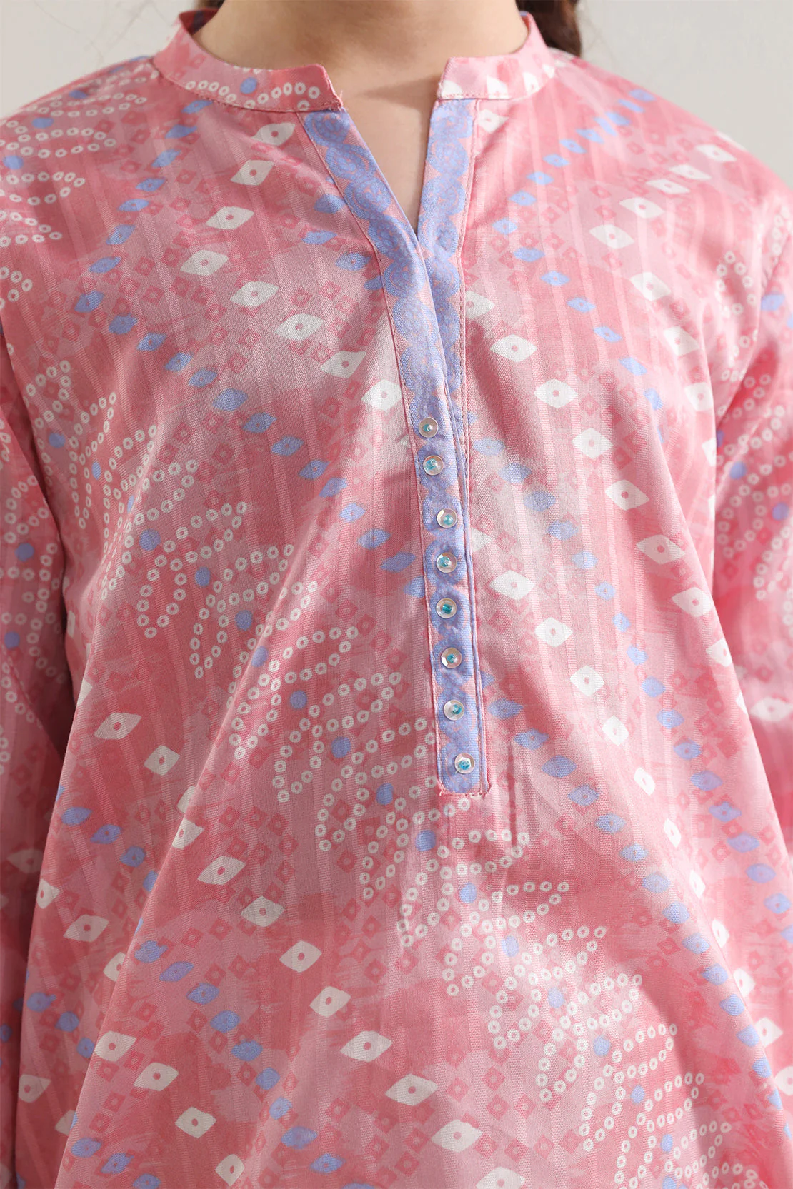 Stitched Printed Lawn Shirt For Kids - Image 4