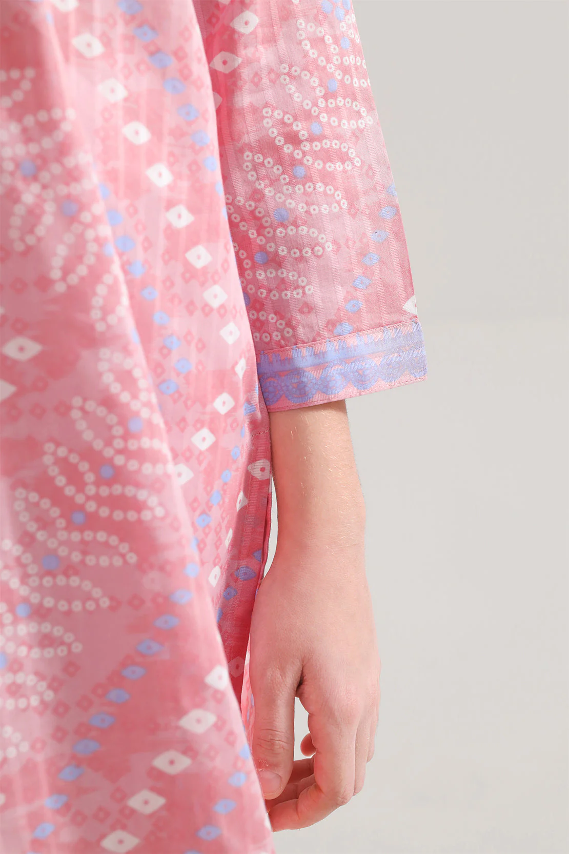 Stitched Printed Lawn Shirt For Kids - Image 5