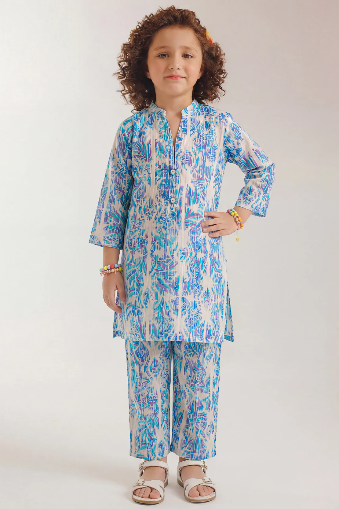 Stitched Printed Lawn Shirt For Kids
