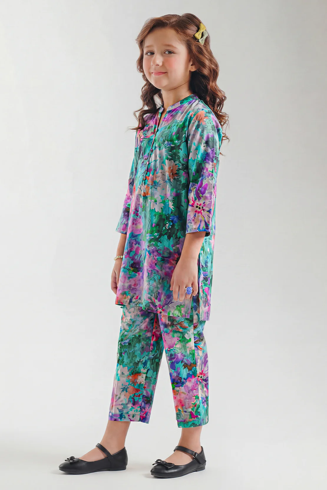 Stitched Printed Lawn Shirt For Kids