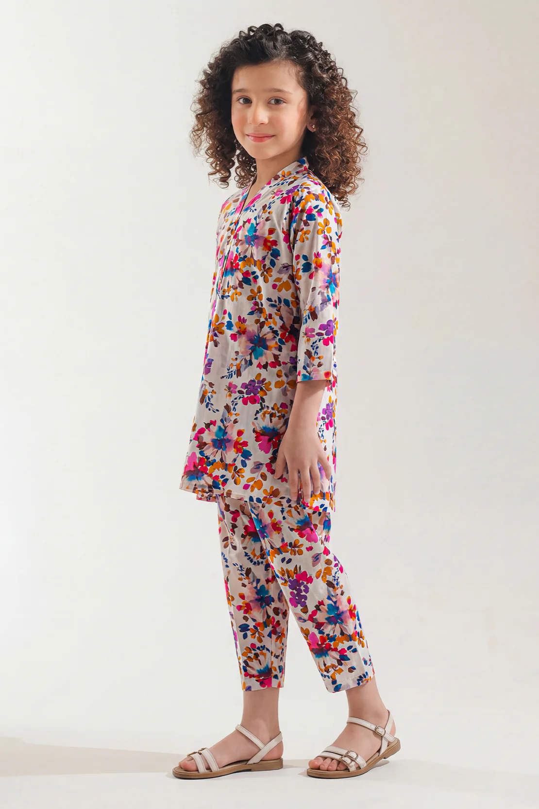 Stitched Printed Lawn Shirt For Kids
