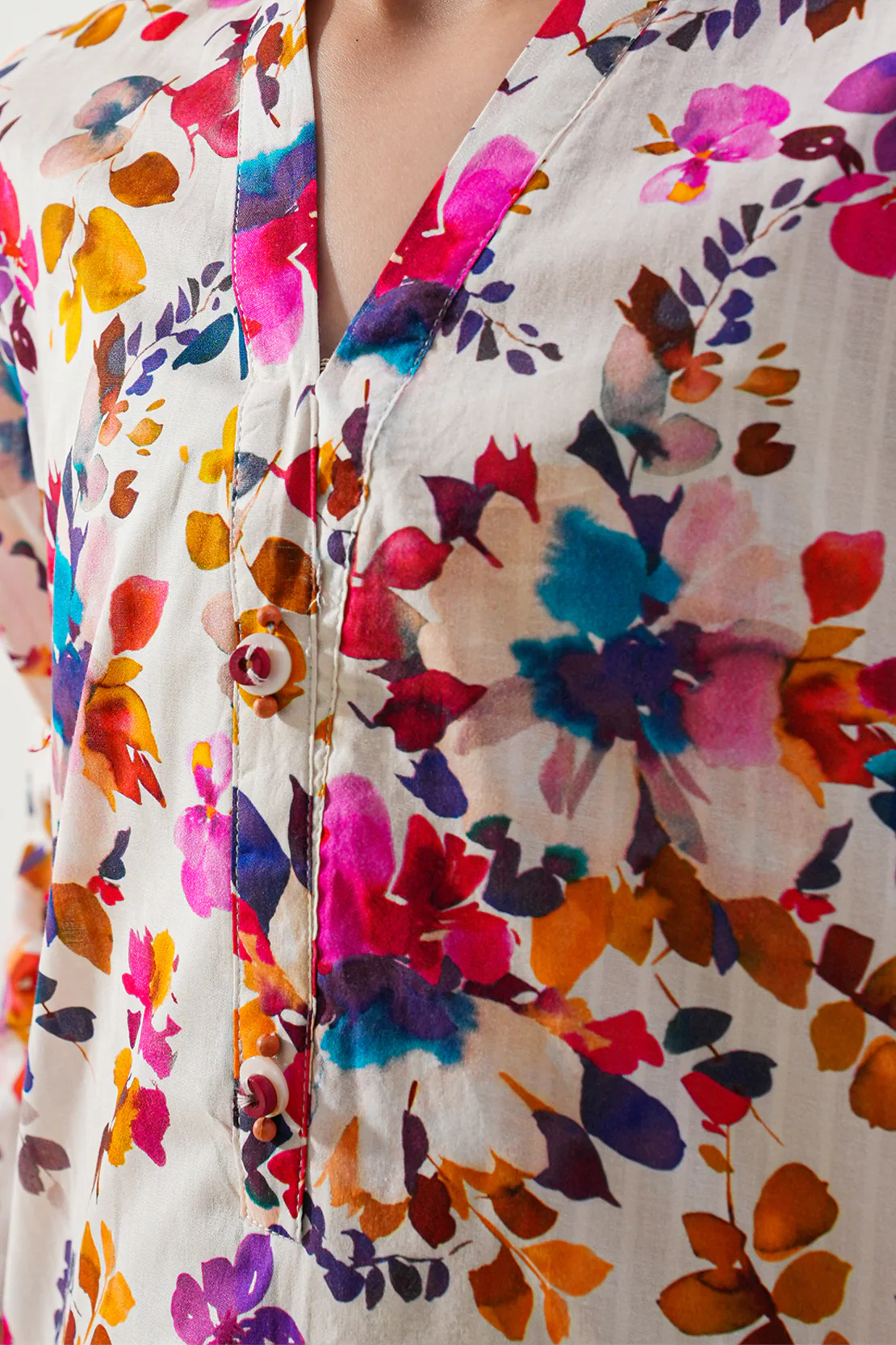 Stitched Printed Lawn Shirt For Kids - Image 4