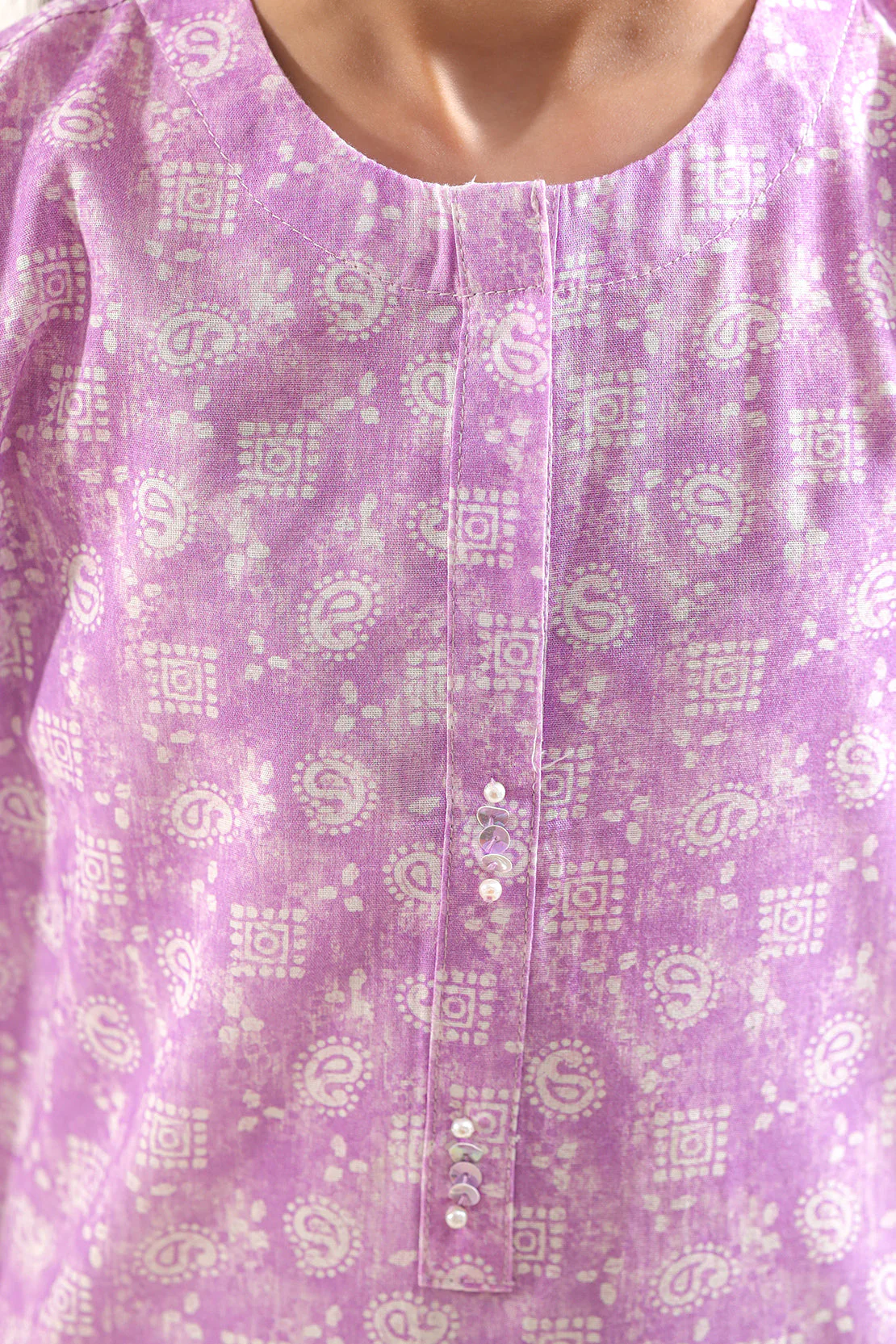 Stitched Printed Lawn Shirt For Kids - Image 6