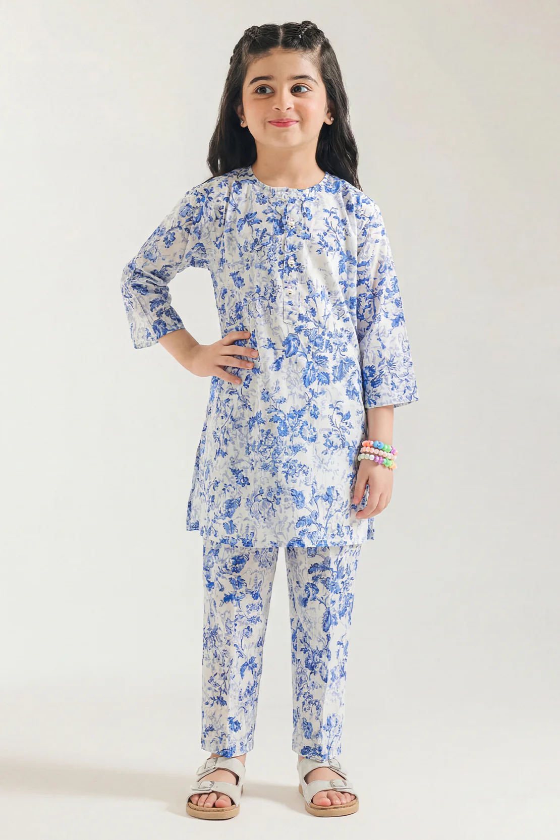 Stitched Printed Lawn Shirt For Kids