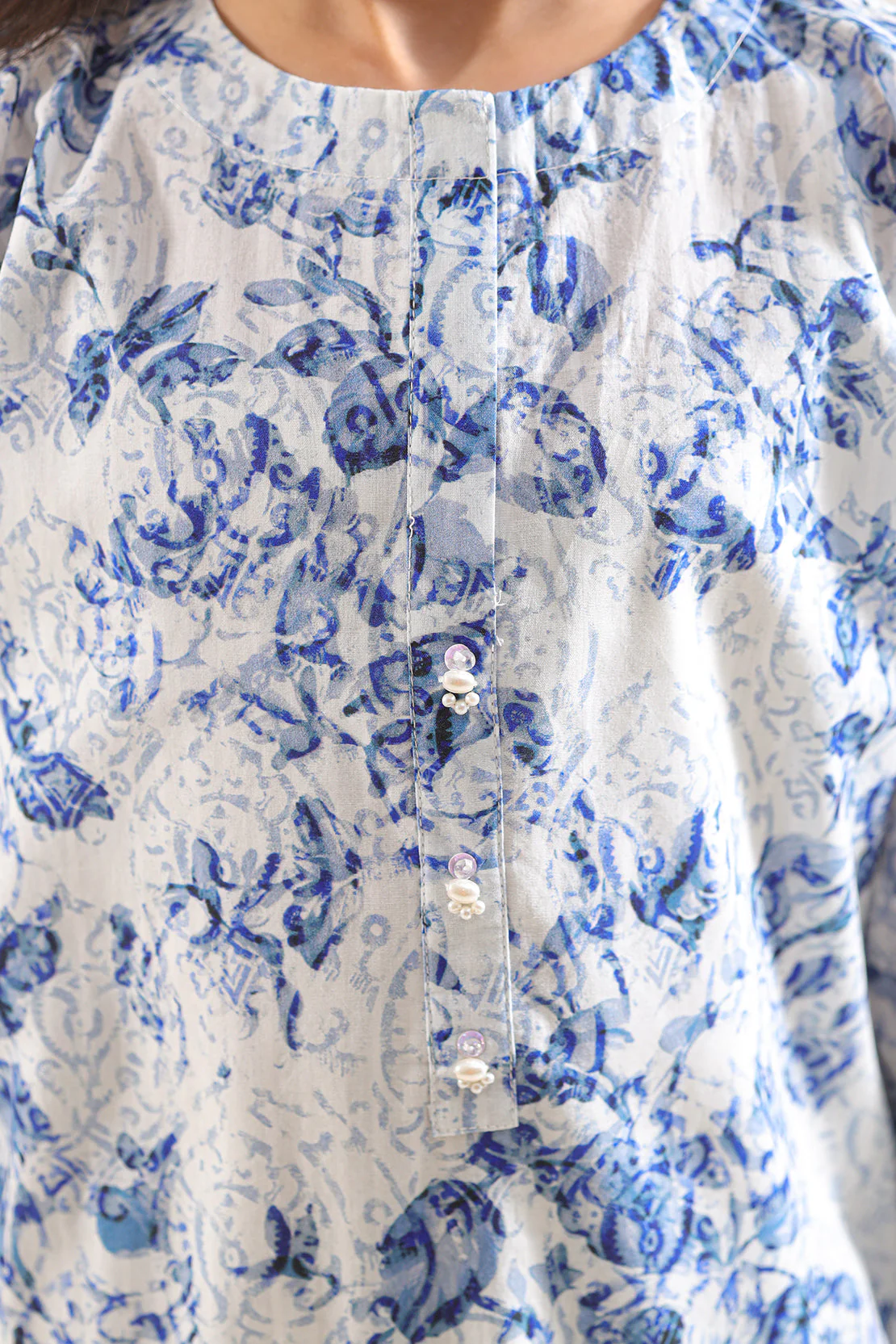 Stitched Printed Lawn Shirt For Kids - Image 4