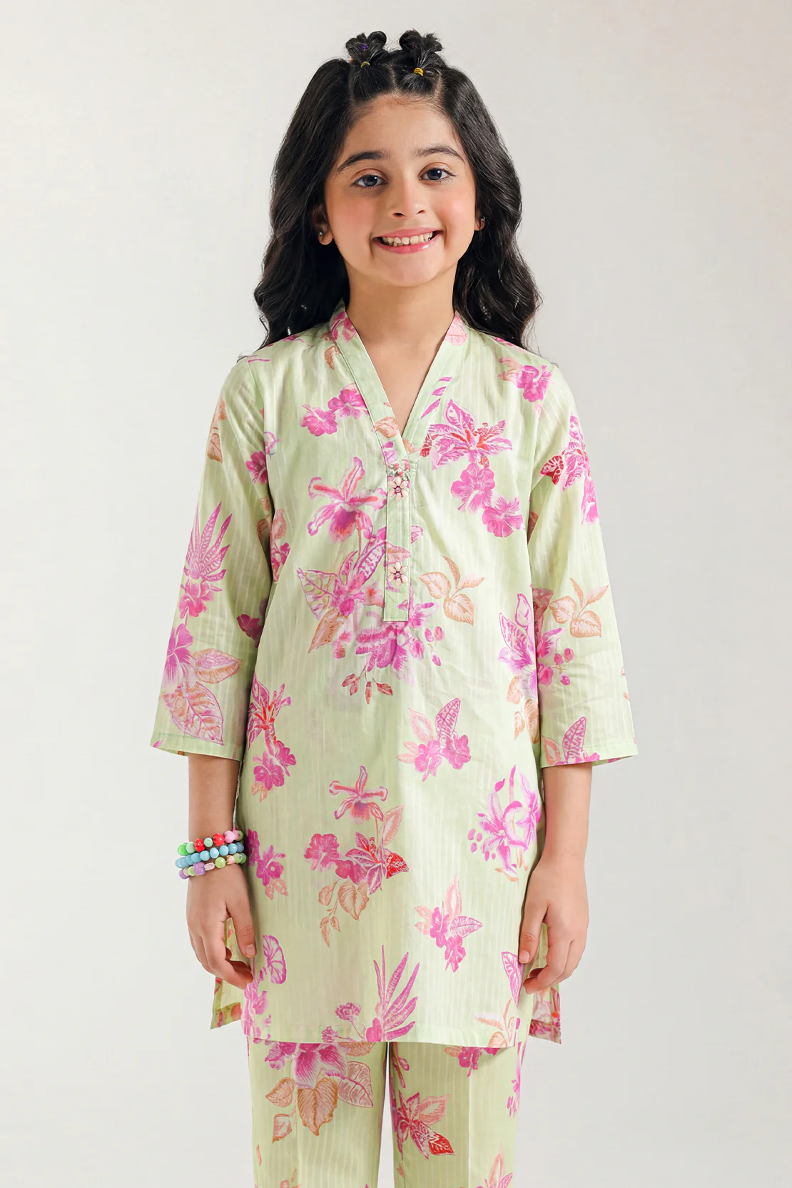 Stitched Printed Lawn Shirt For Kids