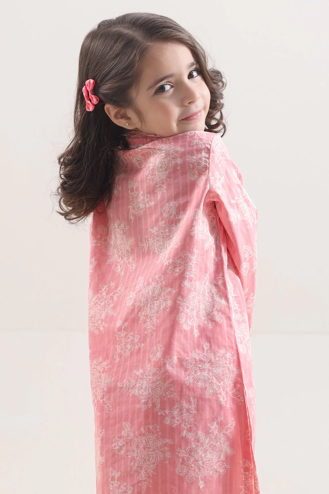 Stitched Printed Lawn Shirt For Kids - Image 3