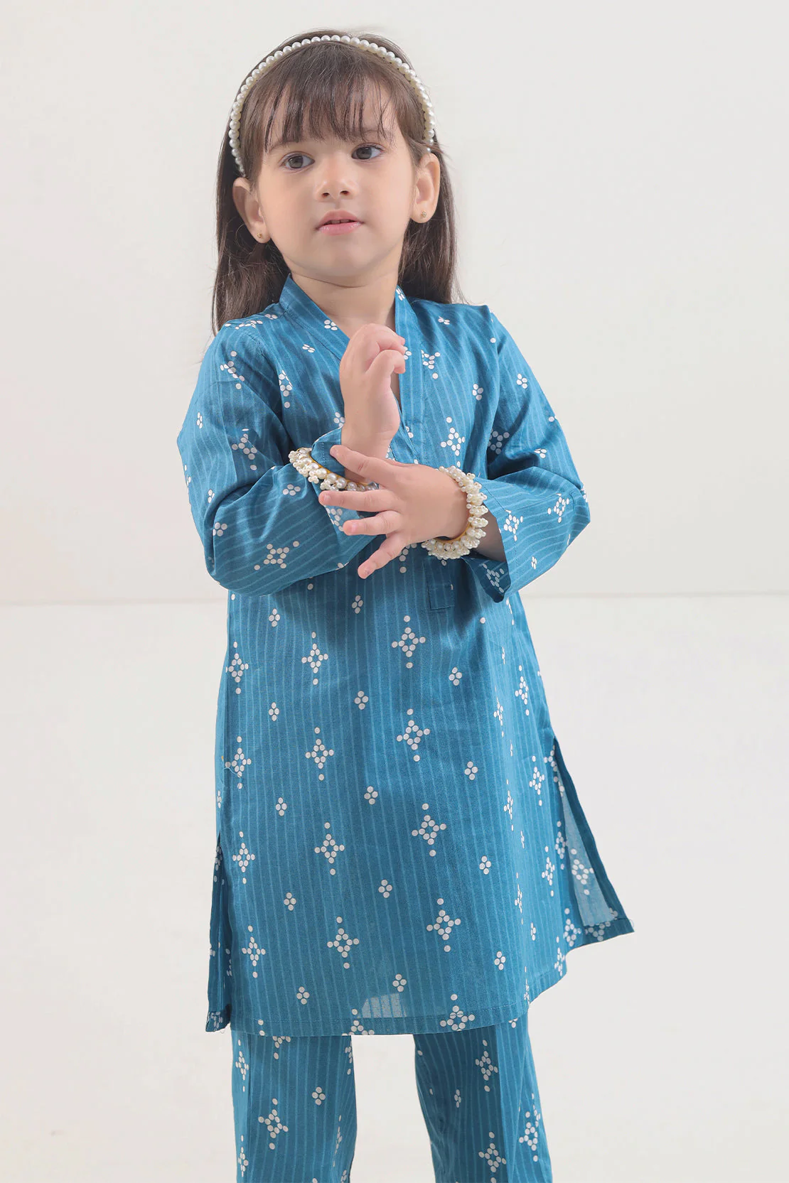 Stitched Printed Lawn Shirt For Kids - Image 2