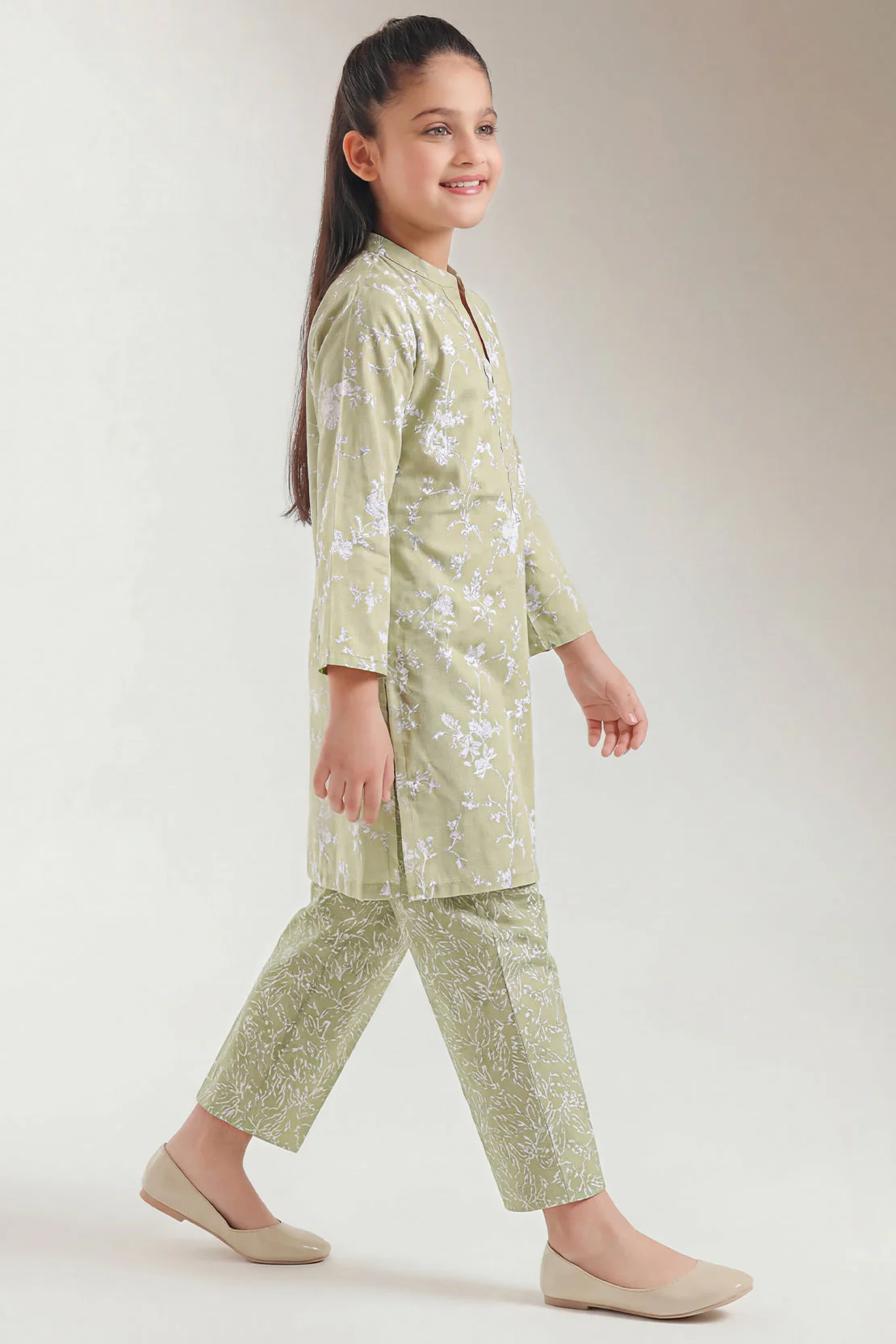 Stitched Printed Lawn Shirt For Kids - Image 4
