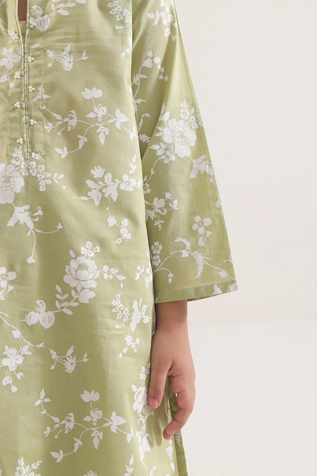 Stitched Printed Lawn Shirt For Kids - Image 6