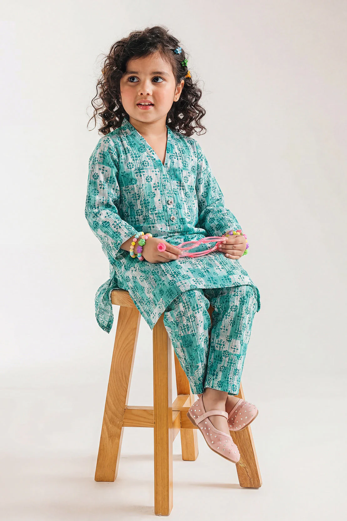 Stitched Printed Lawn Shirt For Kids