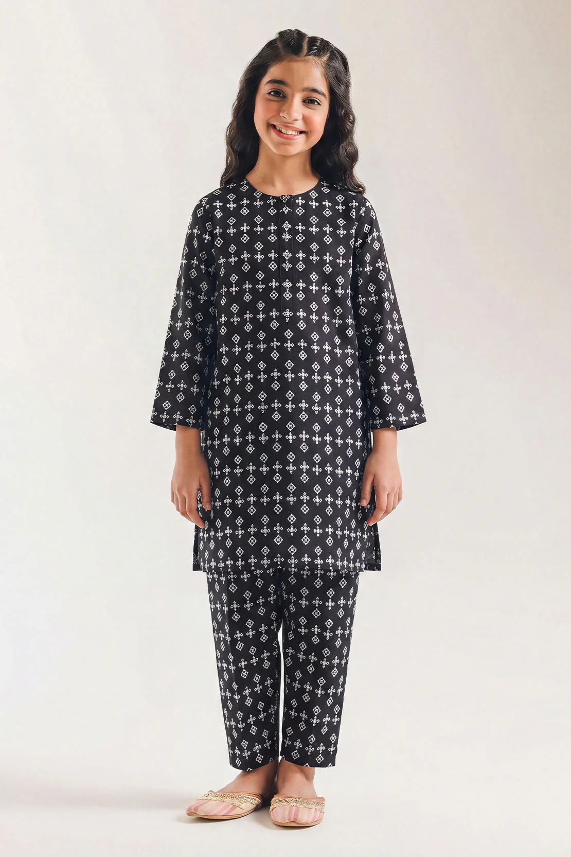 Stitched Printed Lawn Shirt For Kids