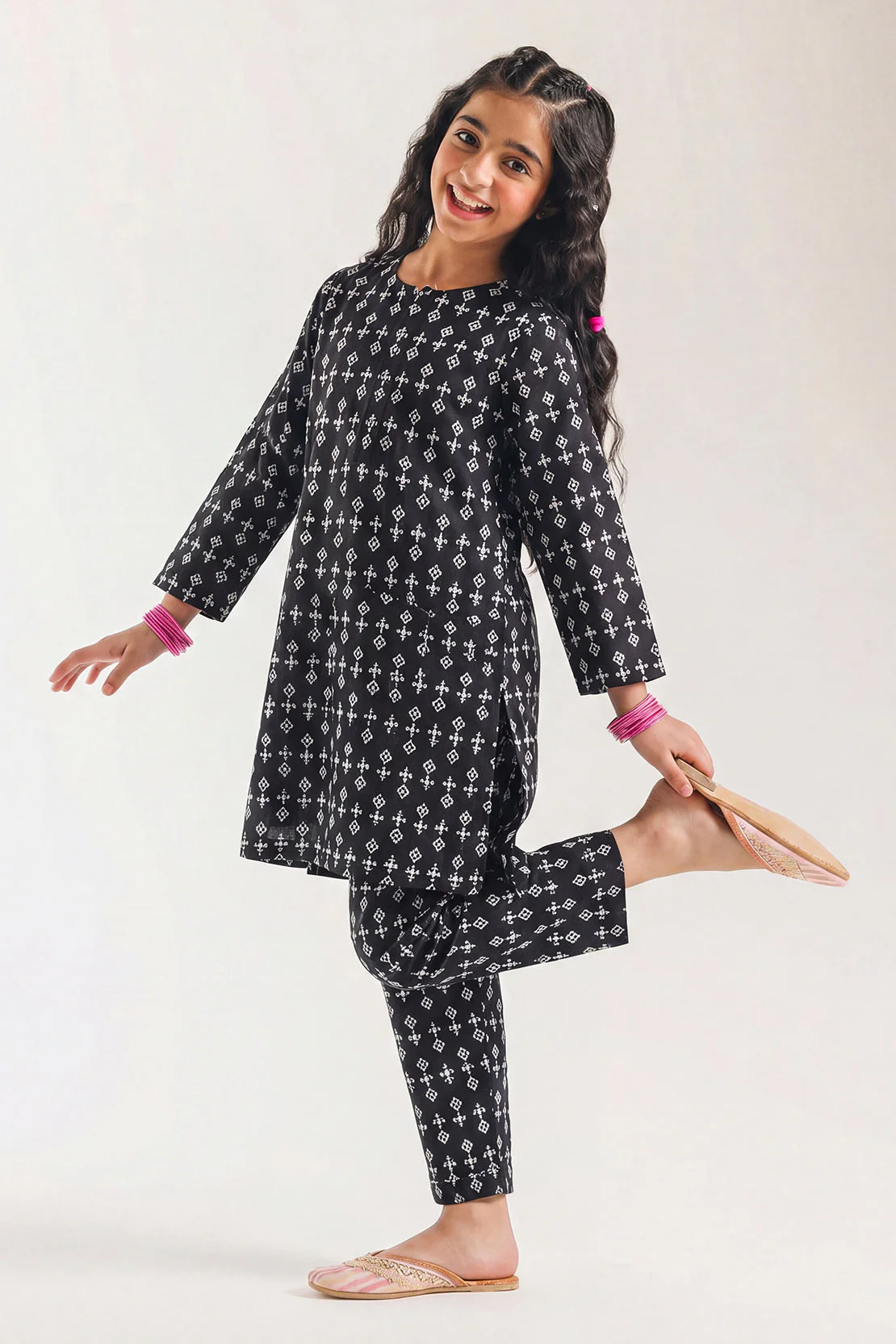 Stitched Printed Lawn Shirt For Kids - Image 2
