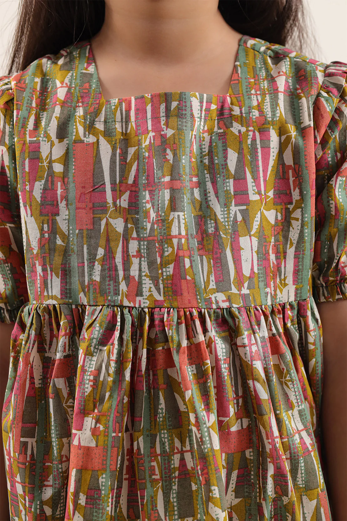 Stitched Printed Lawn Shirt For Kids - Image 3