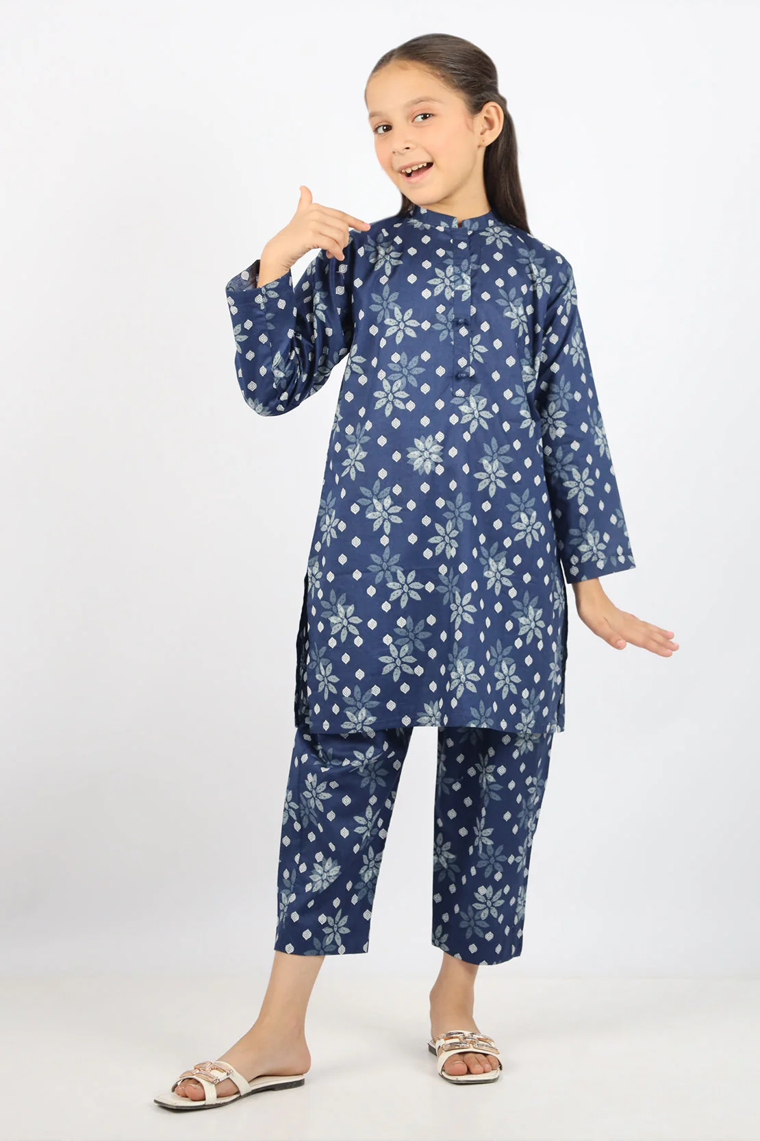 Stitched Printed Lawn Shirt/trouser For Kids