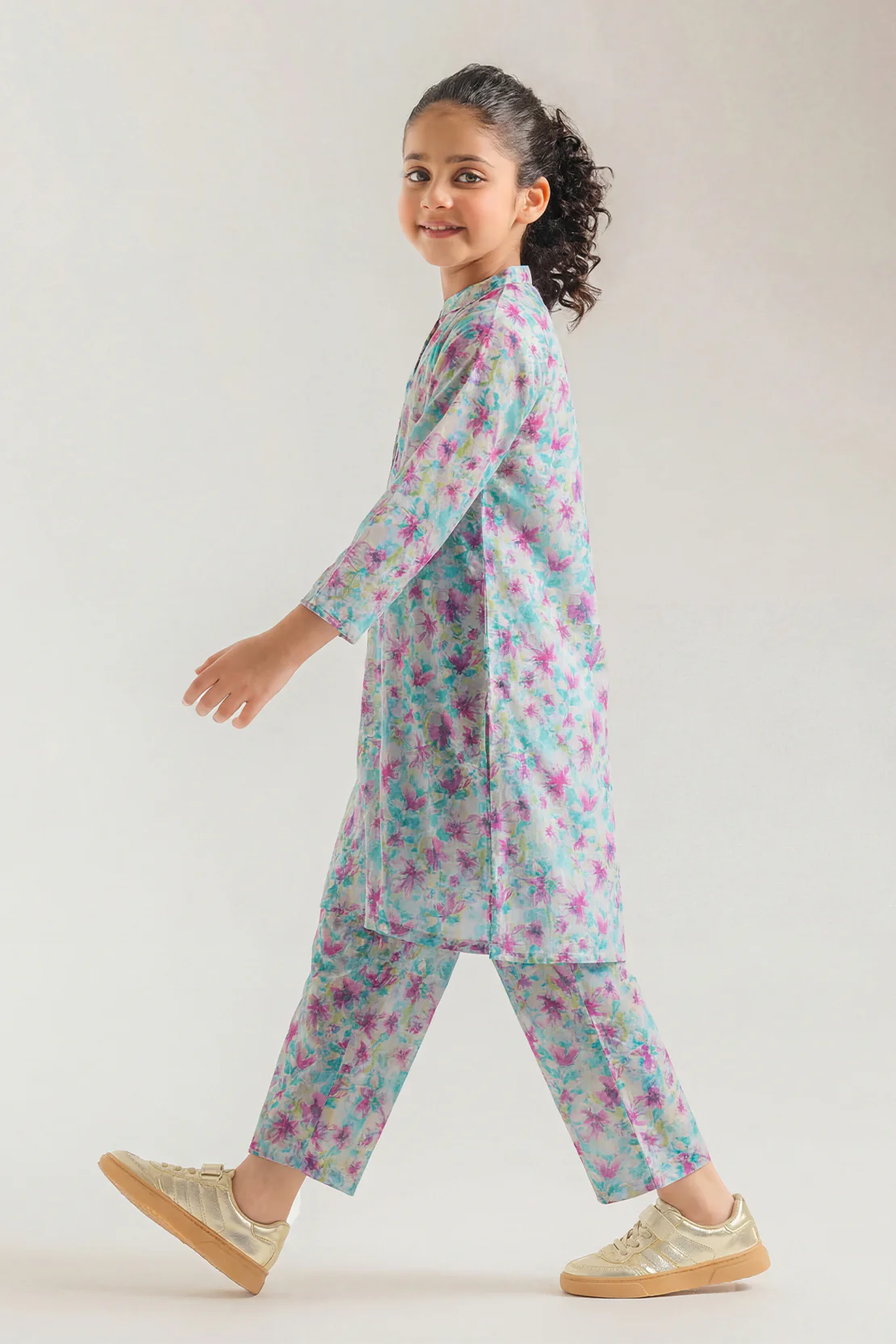 Stitched Printed Silk Touch Shirt/trouser For Kids