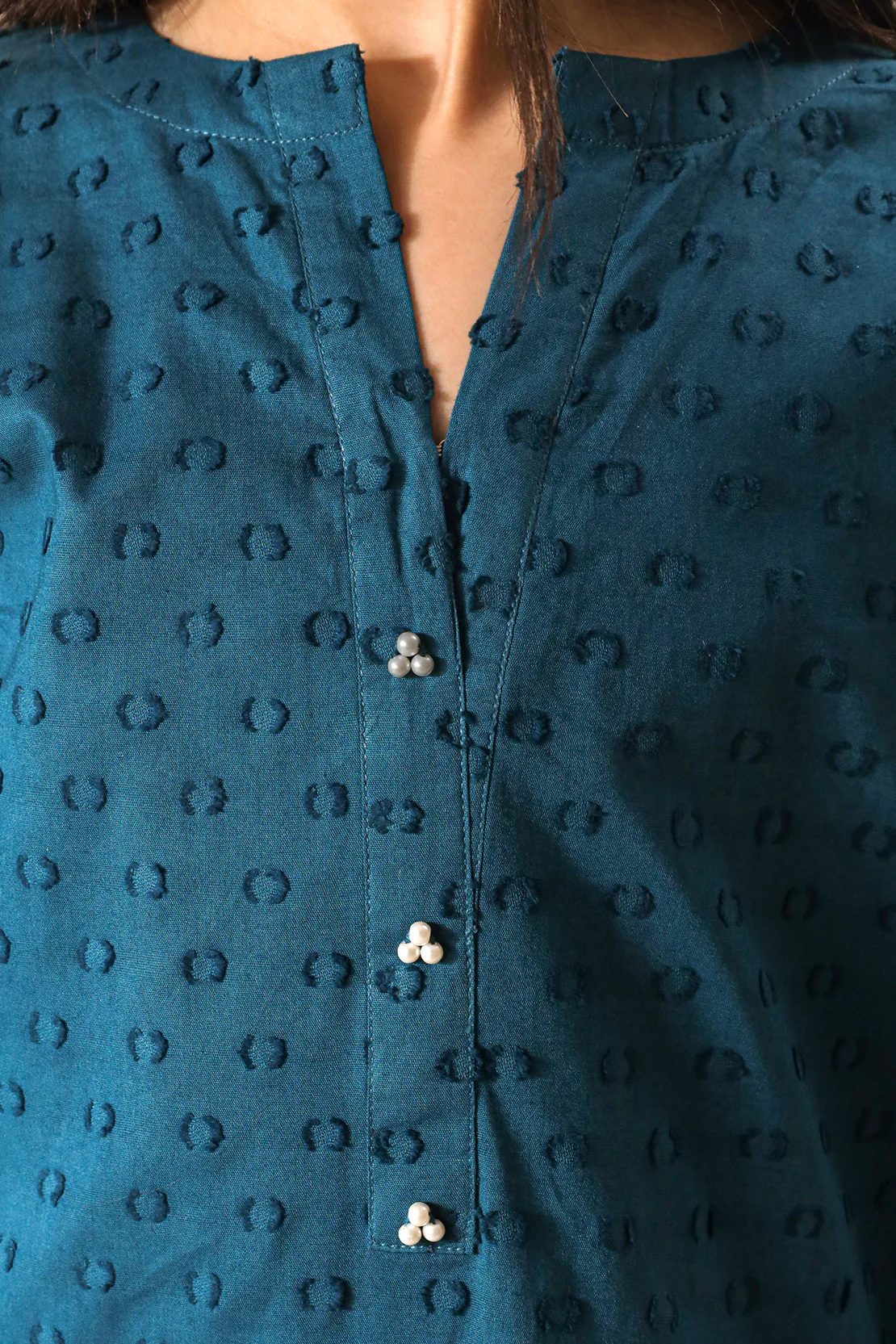 Stitched Reverse Jacquard Shirt/Trouser For Kids - Image 5
