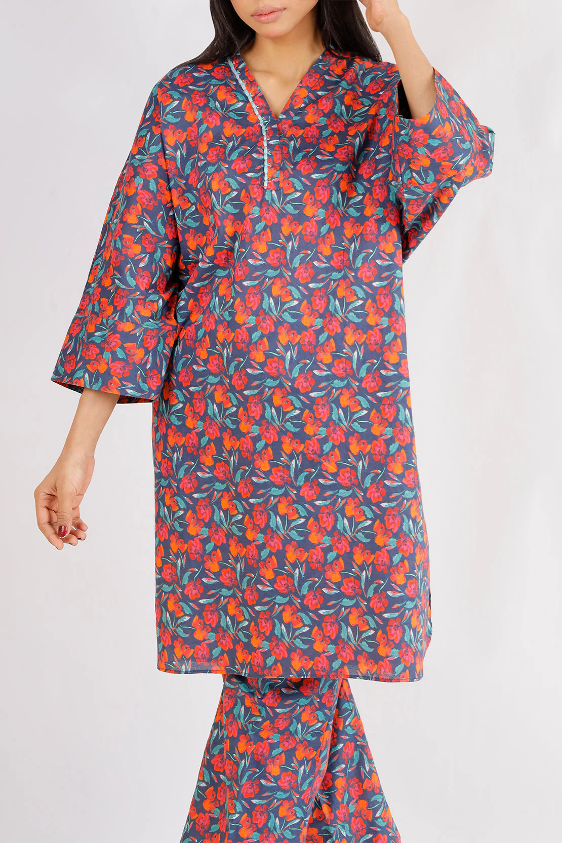 Stitched Self Jacquard 2 Piece (Shirt/Trouser) - Image 2