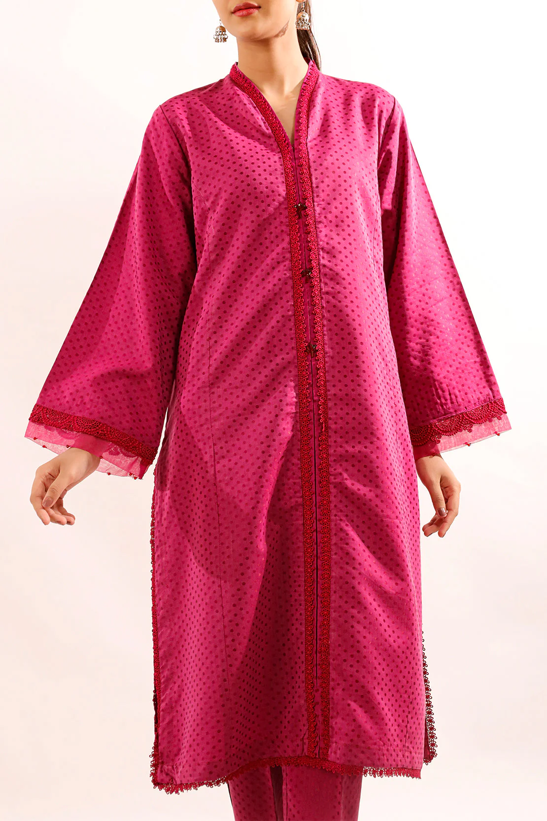 Stitched Self Jacquard 2 Piece (Shirt/Trouser) - Image 3