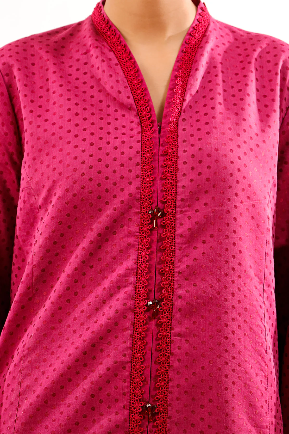 Stitched Self Jacquard 2 Piece (Shirt/Trouser) - Image 4