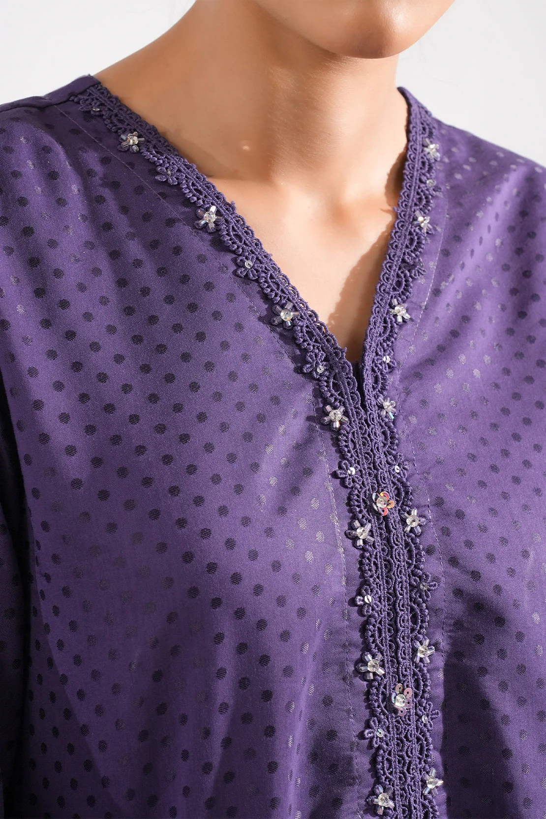 Stitched Self Jacquard 2 Piece (Shirt/Trouser) - Image 3