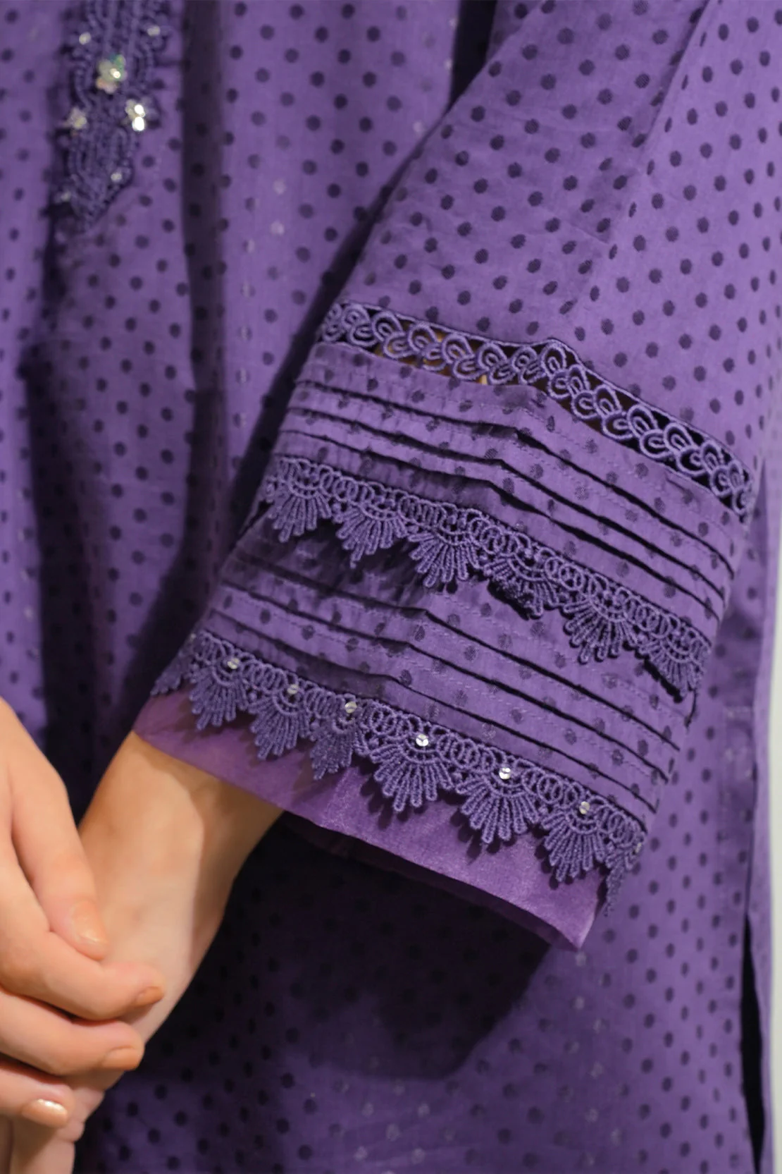 Stitched Self Jacquard 2 Piece (Shirt/Trouser) - Image 6