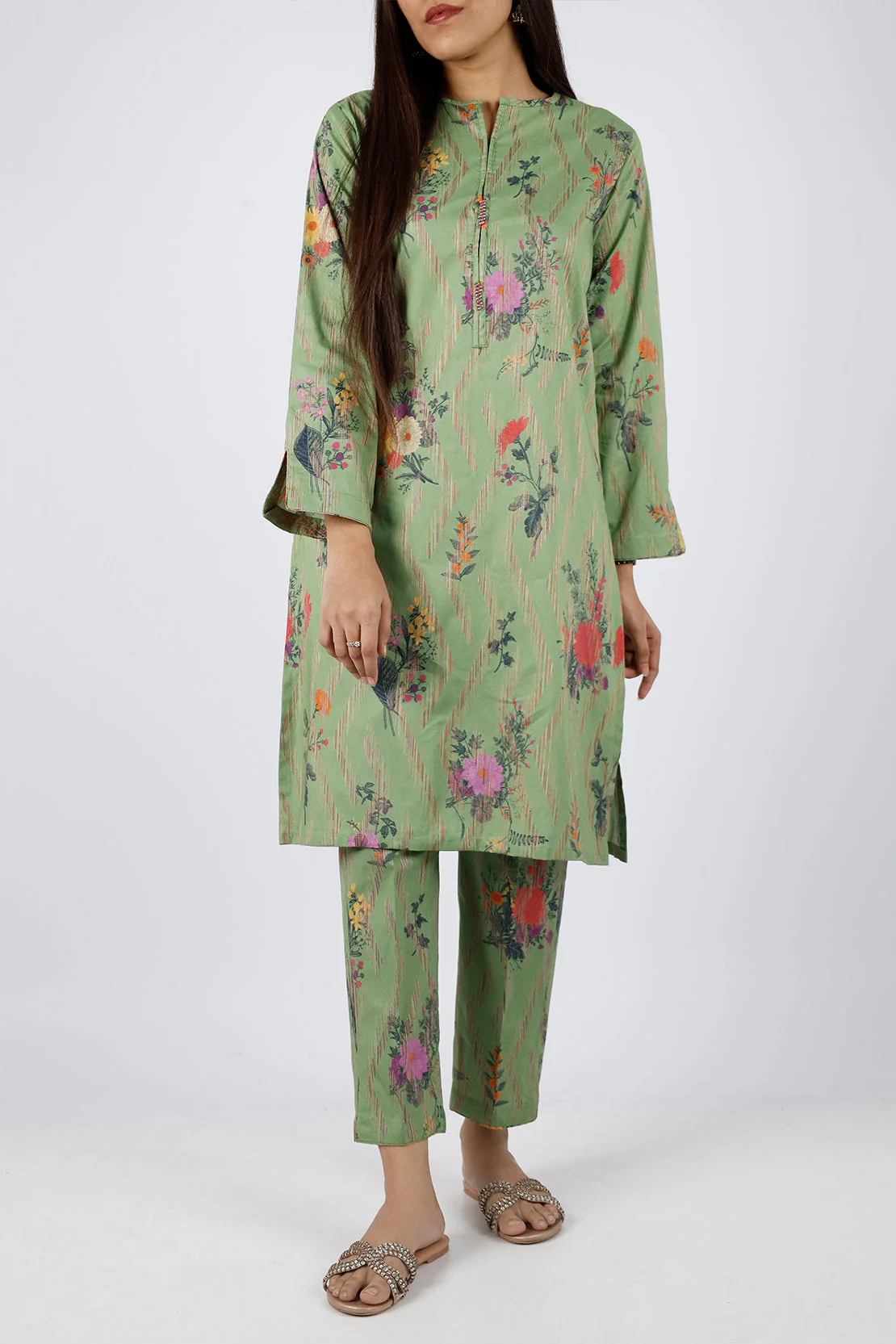 Stitched Self Jacquard 2 Piece (Shirt/Trouser) - Image 3