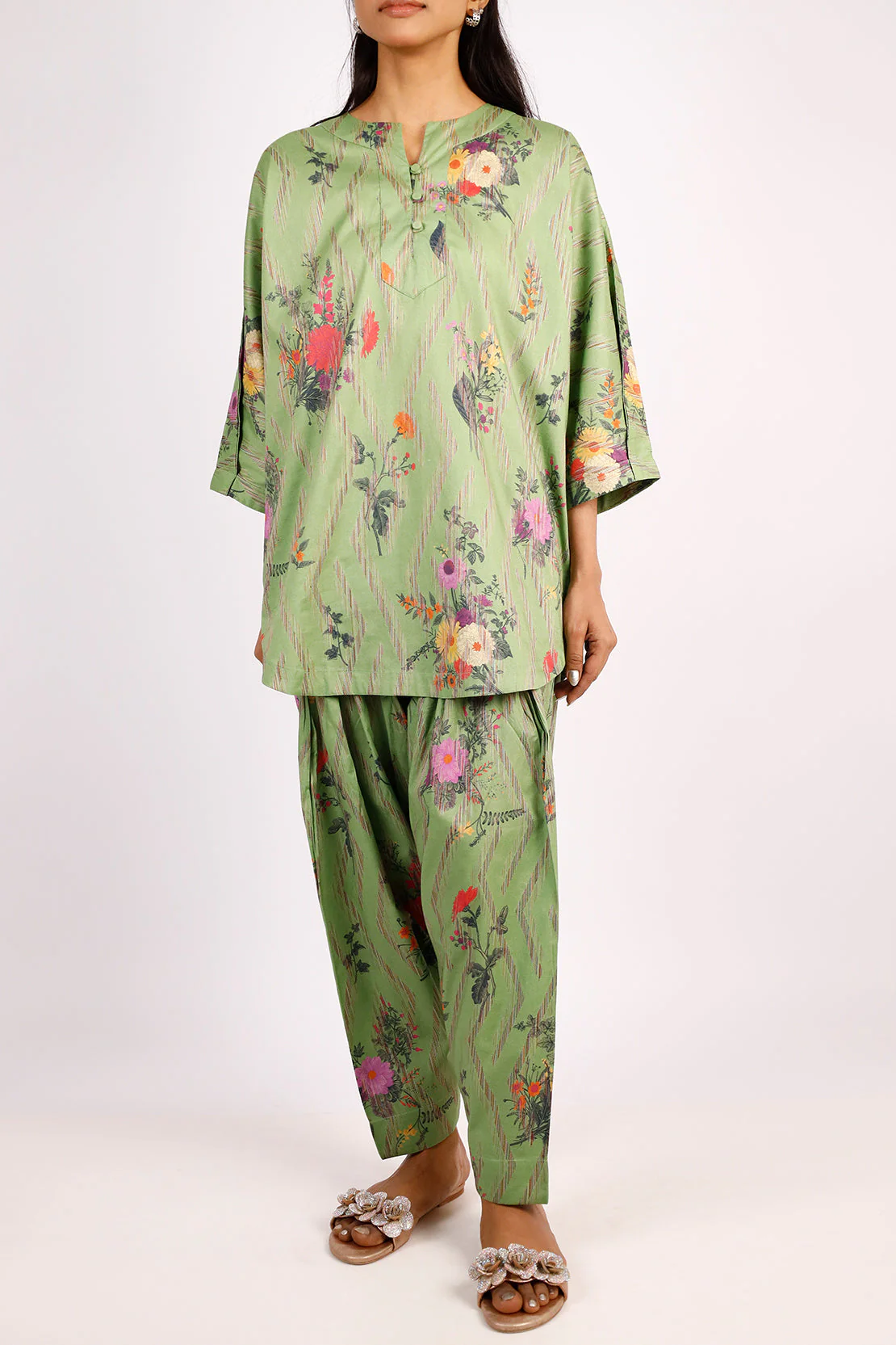 Stitched Self Jacquard 2 Piece (Shirt/Trouser)