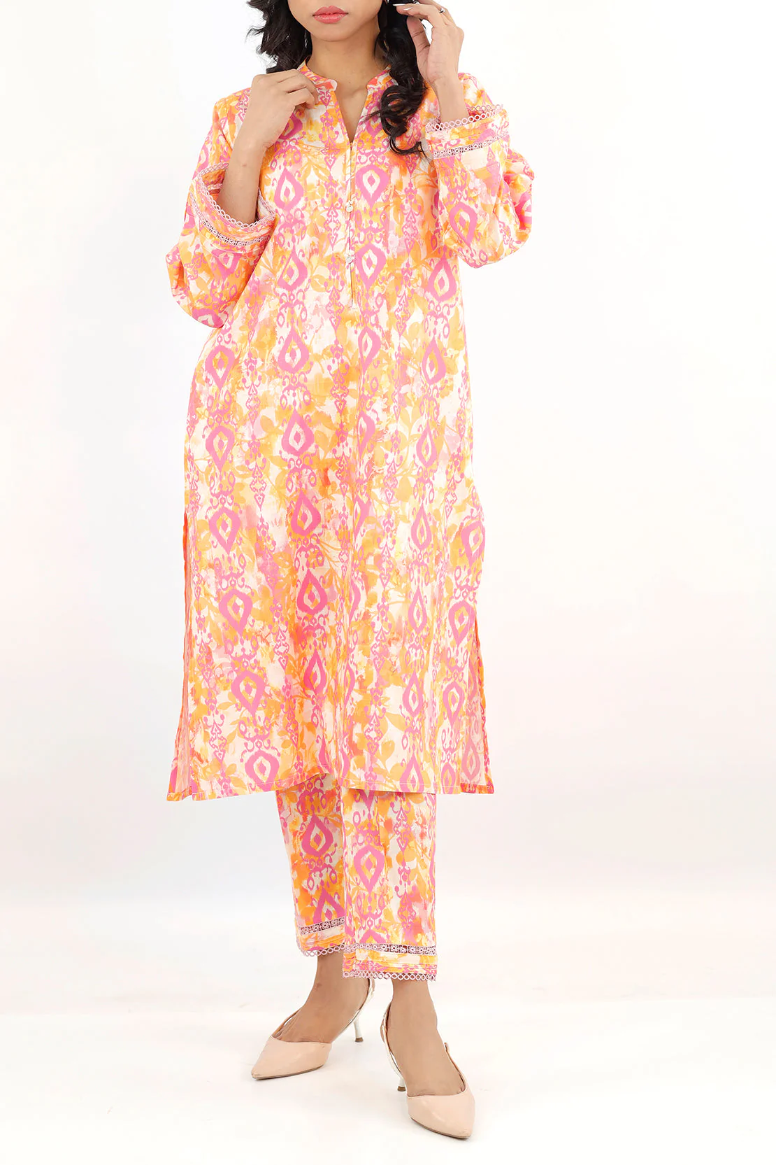 Stitched Self Jacquard 2 Piece (Shirt/Trouser)