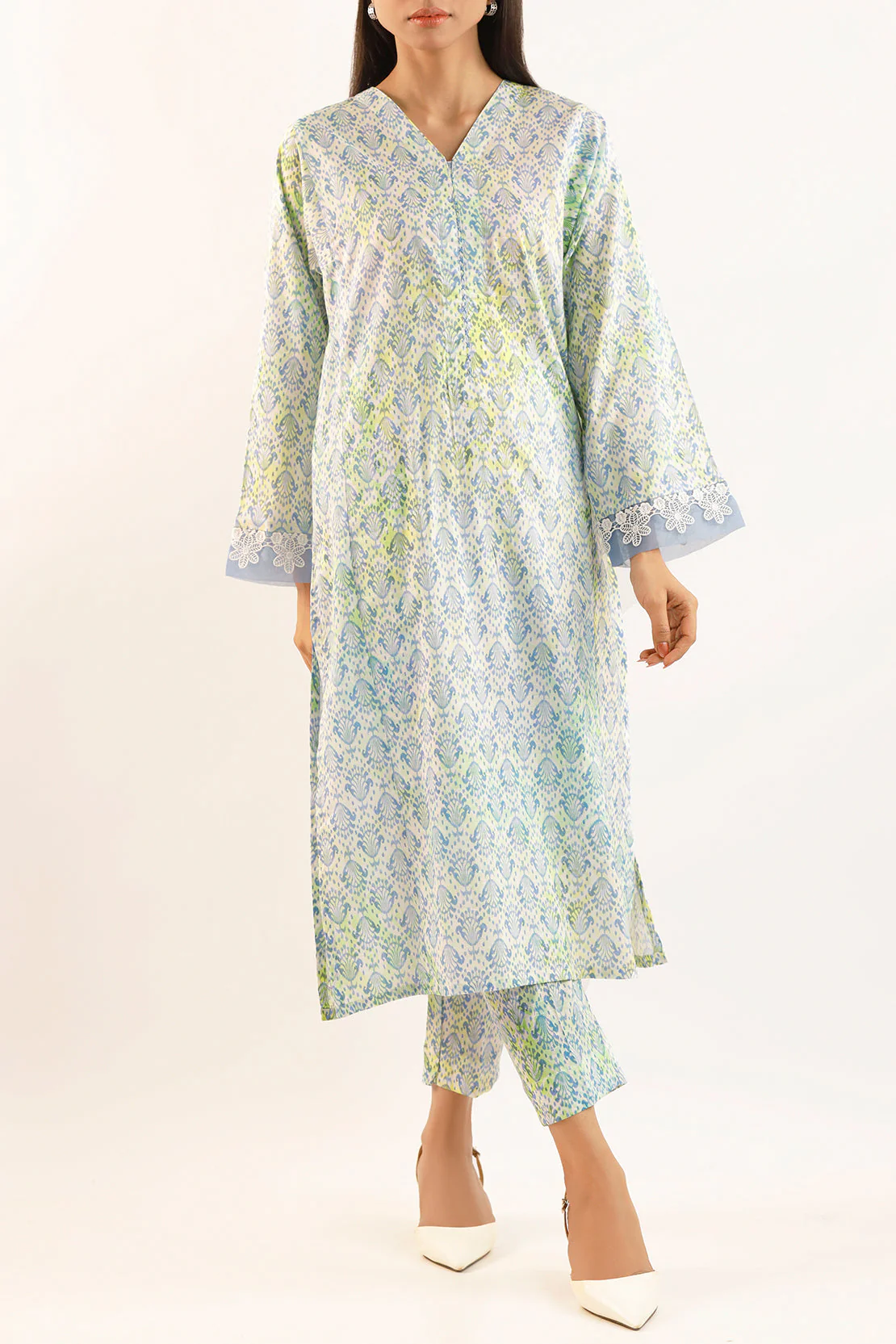 Stitched Self Jacquard 2 Piece (Shirt/Trouser) - Image 4