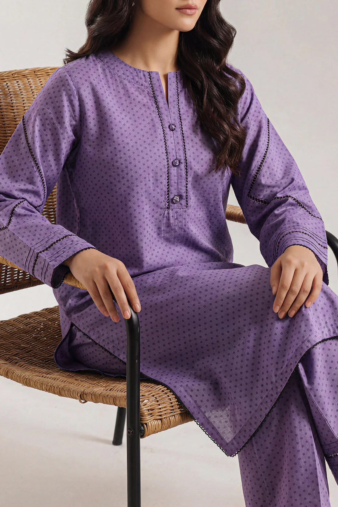 Stitched Self Jacquard 2 Piece (Shirt/Trouser)
