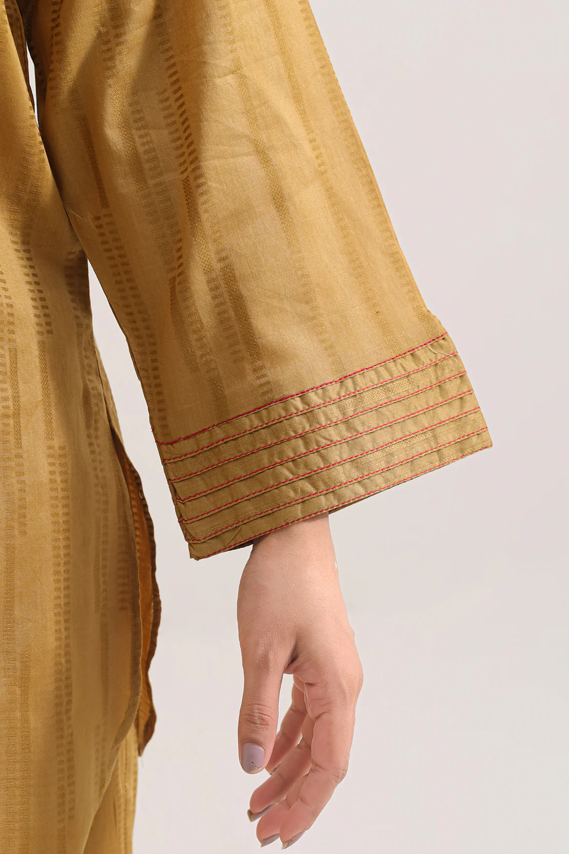 Stitched Self Jacquard 2 Piece (Shirt/Trouser) - Image 5