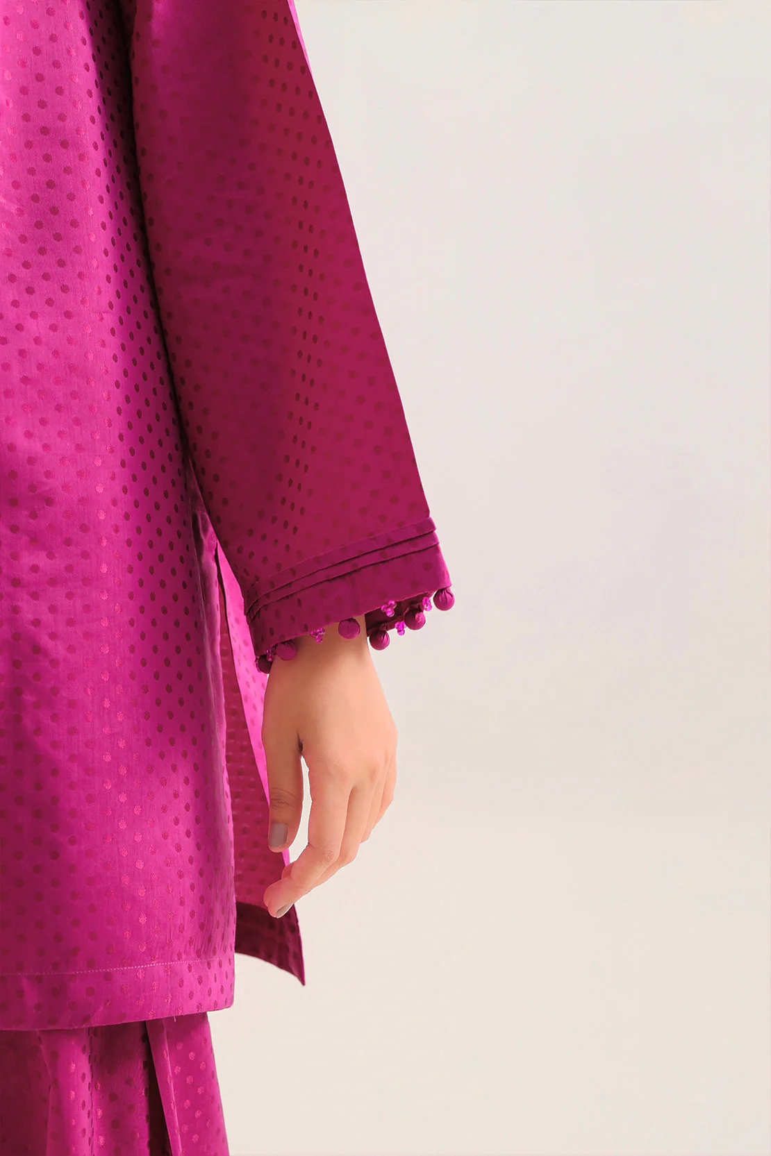 Stitched Self Jacquard 2 Piece (Shirt/Trouser) - Image 4