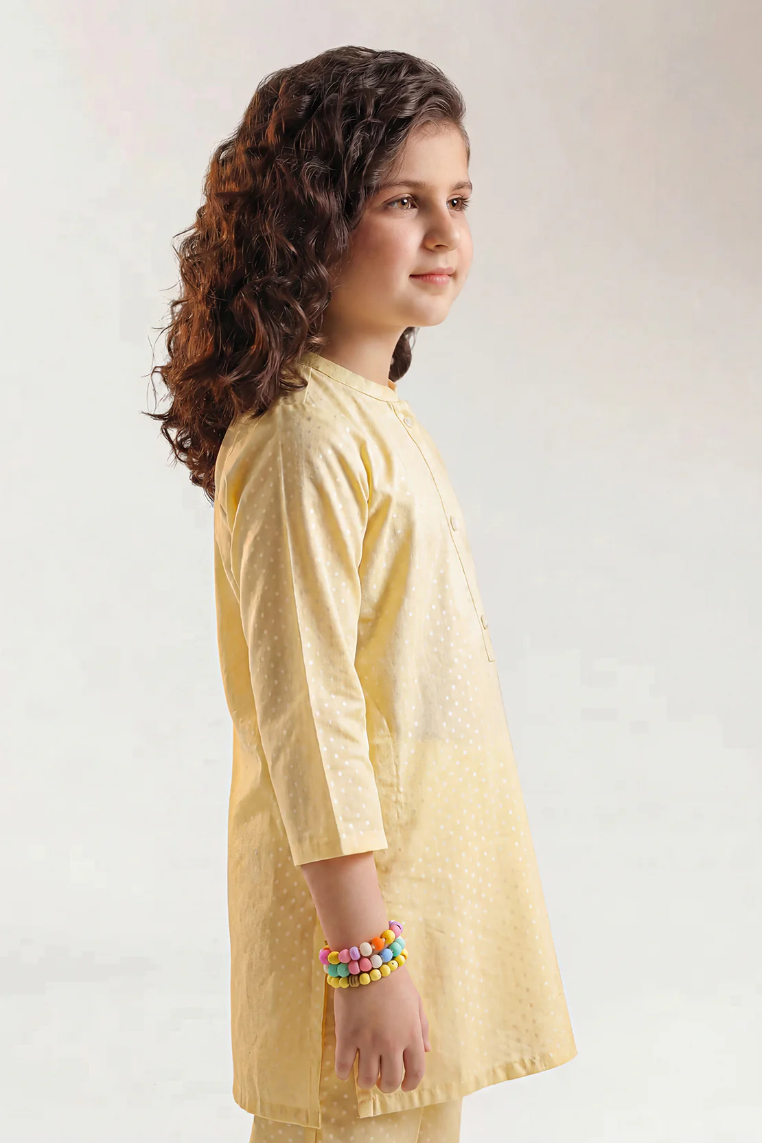 Stitched Self jacquard Shirt For Kids - Image 3