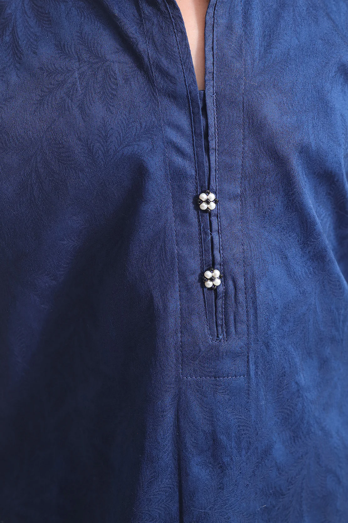 Stitched Self jacquard Shirt For Kids - Image 4