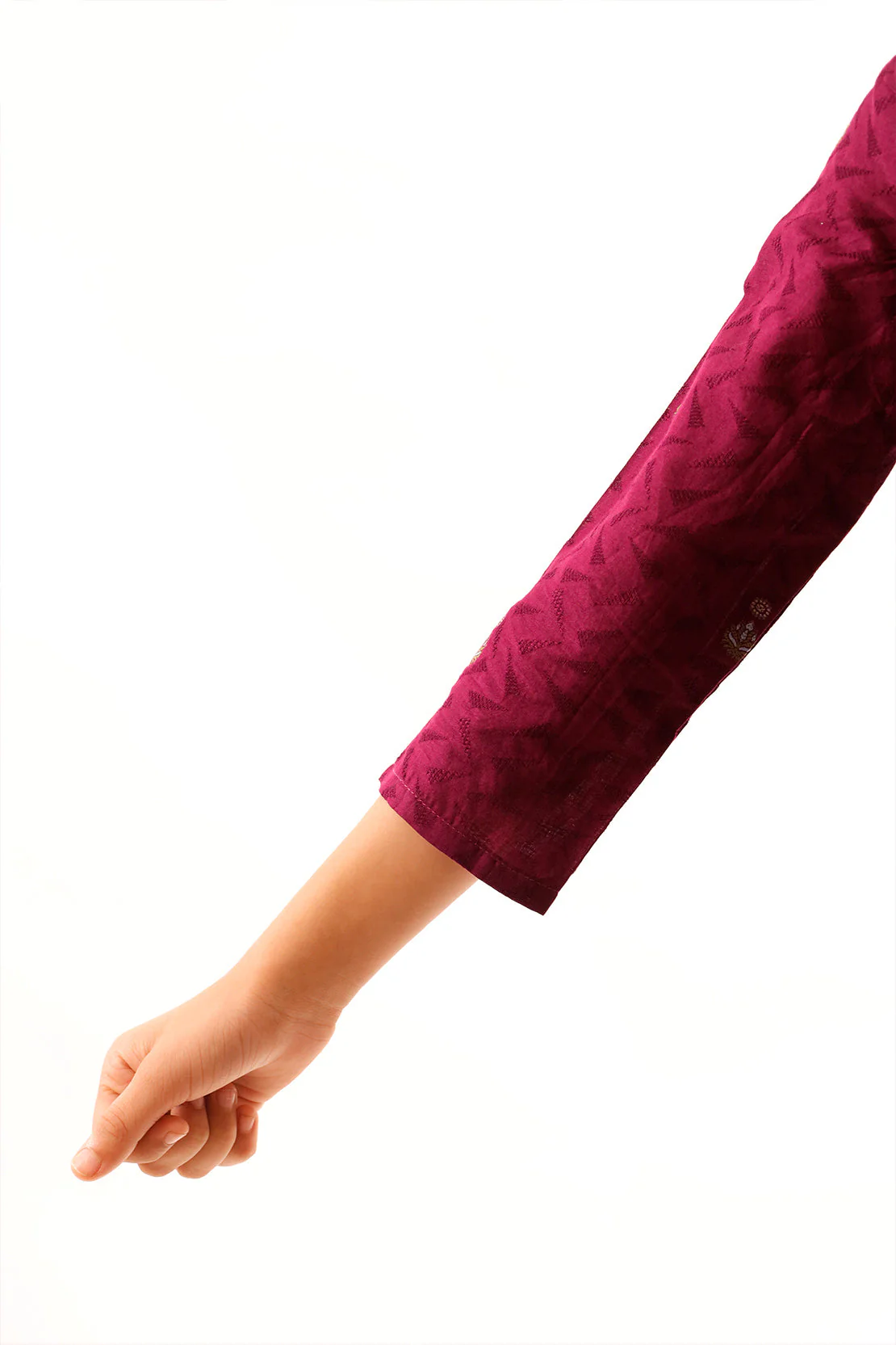 Stitched Self Jacquard Shirt/Trouser For Kids - Image 7