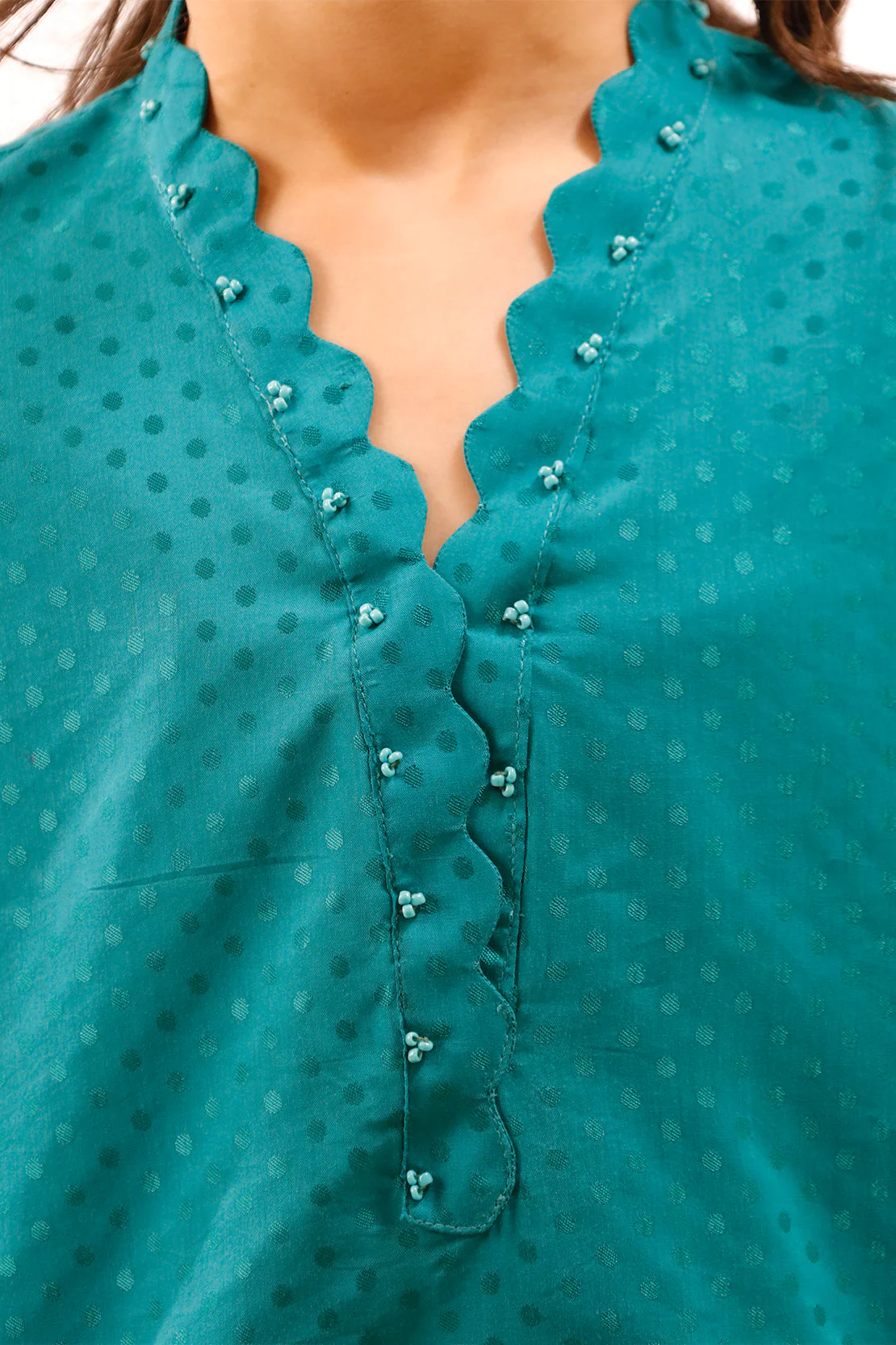Stitched Self Jacquard Shirt/Trouser For Kids - Image 6