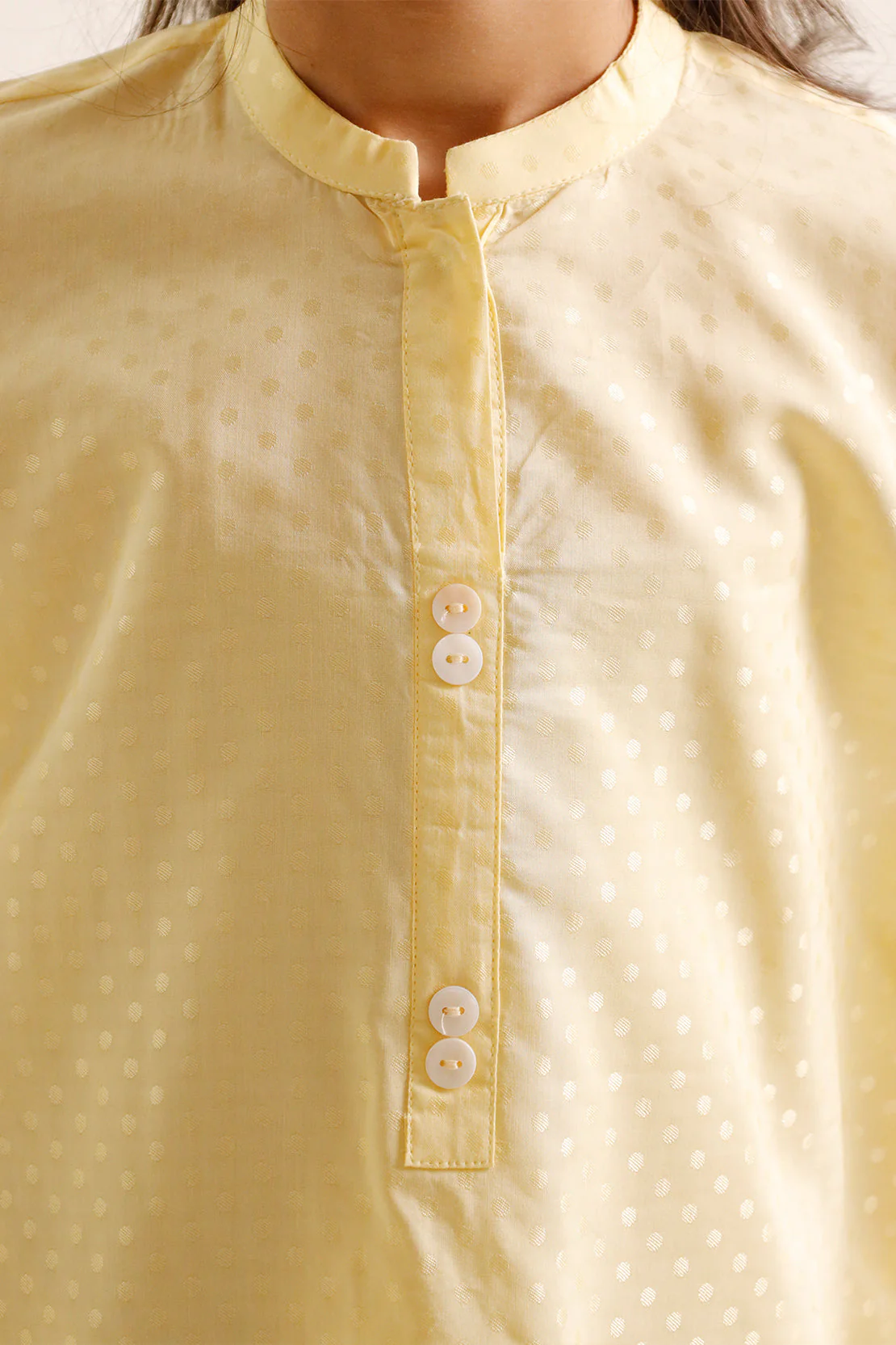 Stitched Self Jacquard Shirt/Trouser For Kids - Image 4