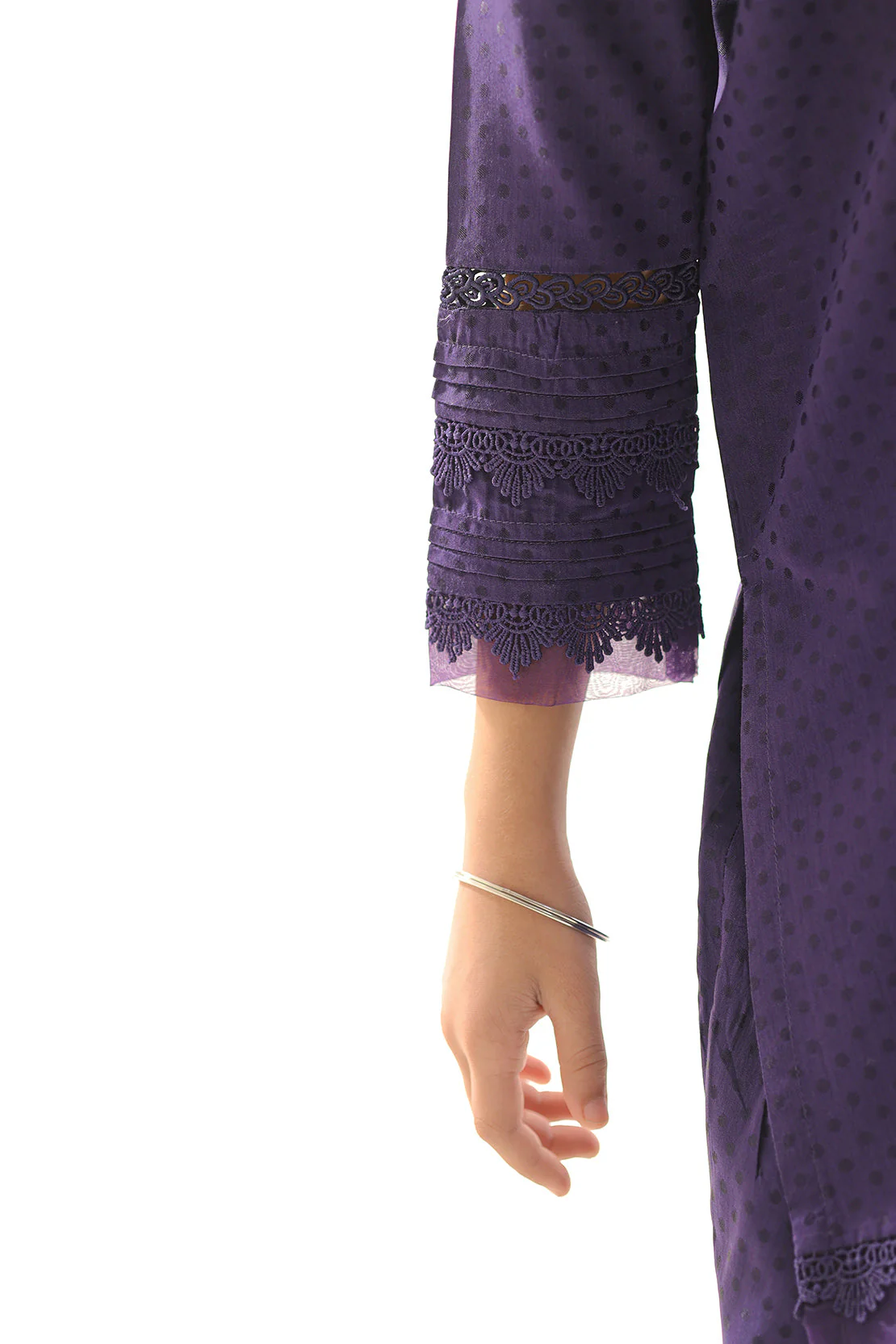Stitched Self Jacquard Shirt/Trouser For Kids - Image 5