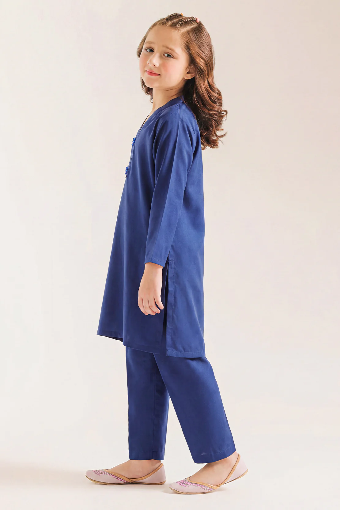 Stitched Self Jacquard Shirt/Trouser For Kids - Image 3
