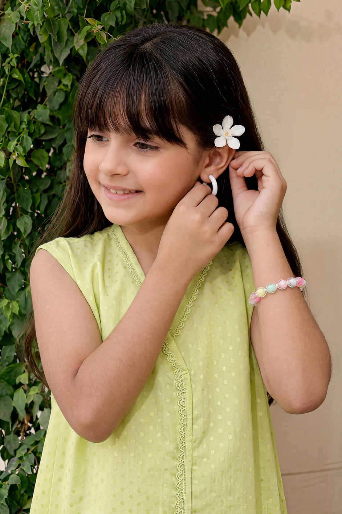 Stitched Self Jacquard Shirt/Trouser For Kids - Image 3