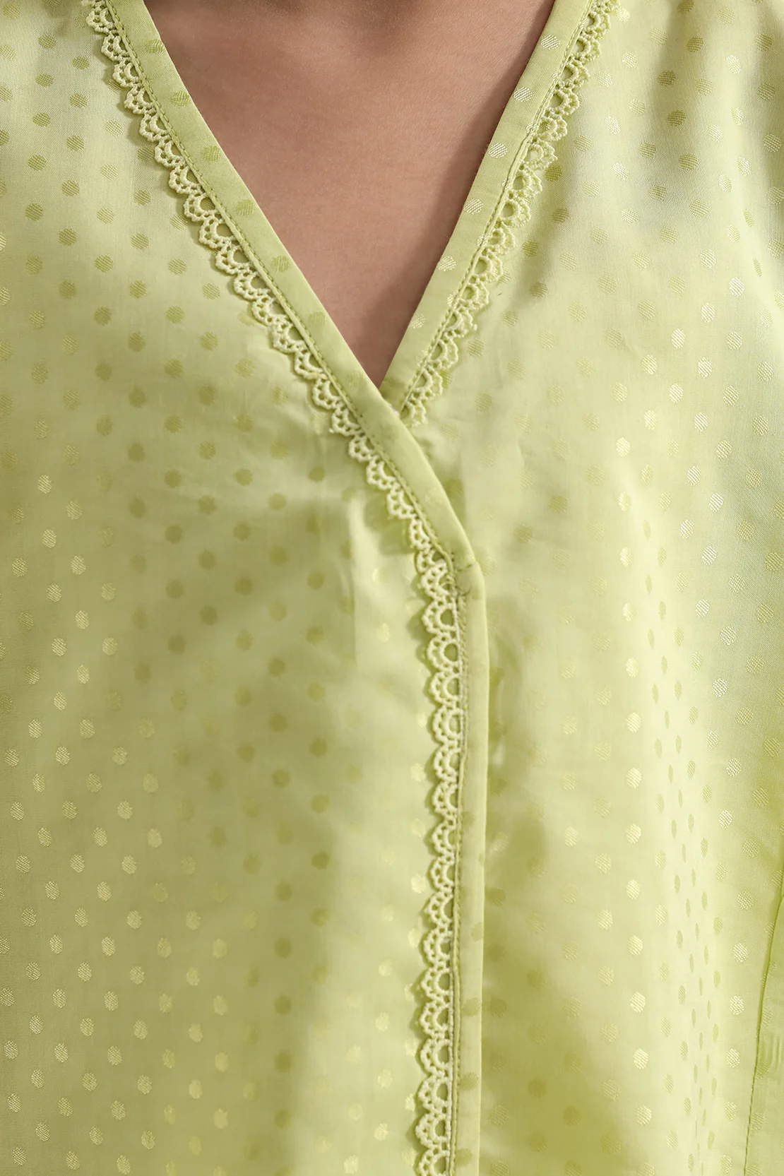 Stitched Self Jacquard Shirt/Trouser For Kids - Image 5