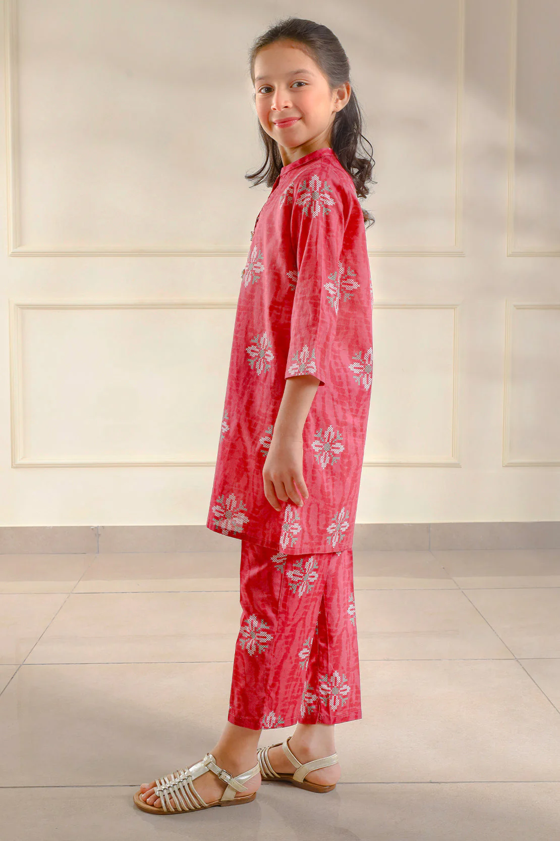 Stitched Soft Touch Cotton Shirt/Trouser For Kids - Image 2