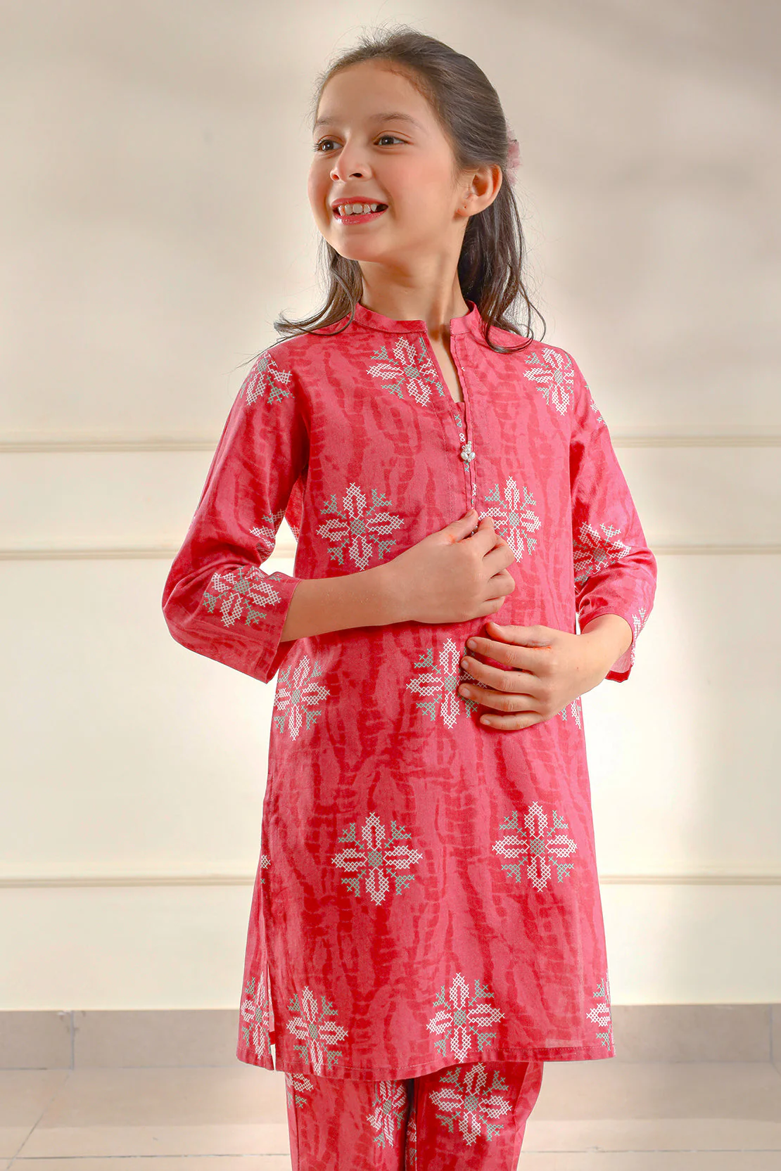 Stitched Soft Touch Cotton Shirt/Trouser For Kids - Image 5