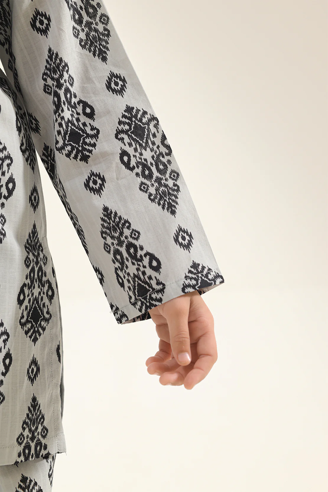 Stitched Strip Lawn Shirt For Kids - Image 5