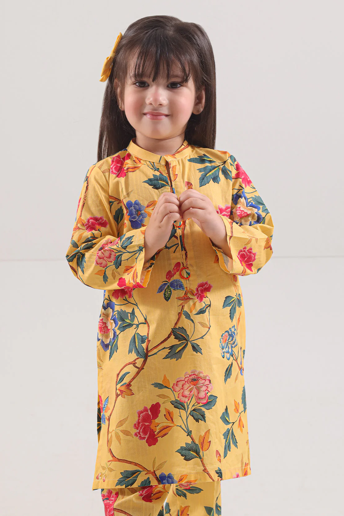 Stitched Strip Lawn Shirt For Kids - Image 2
