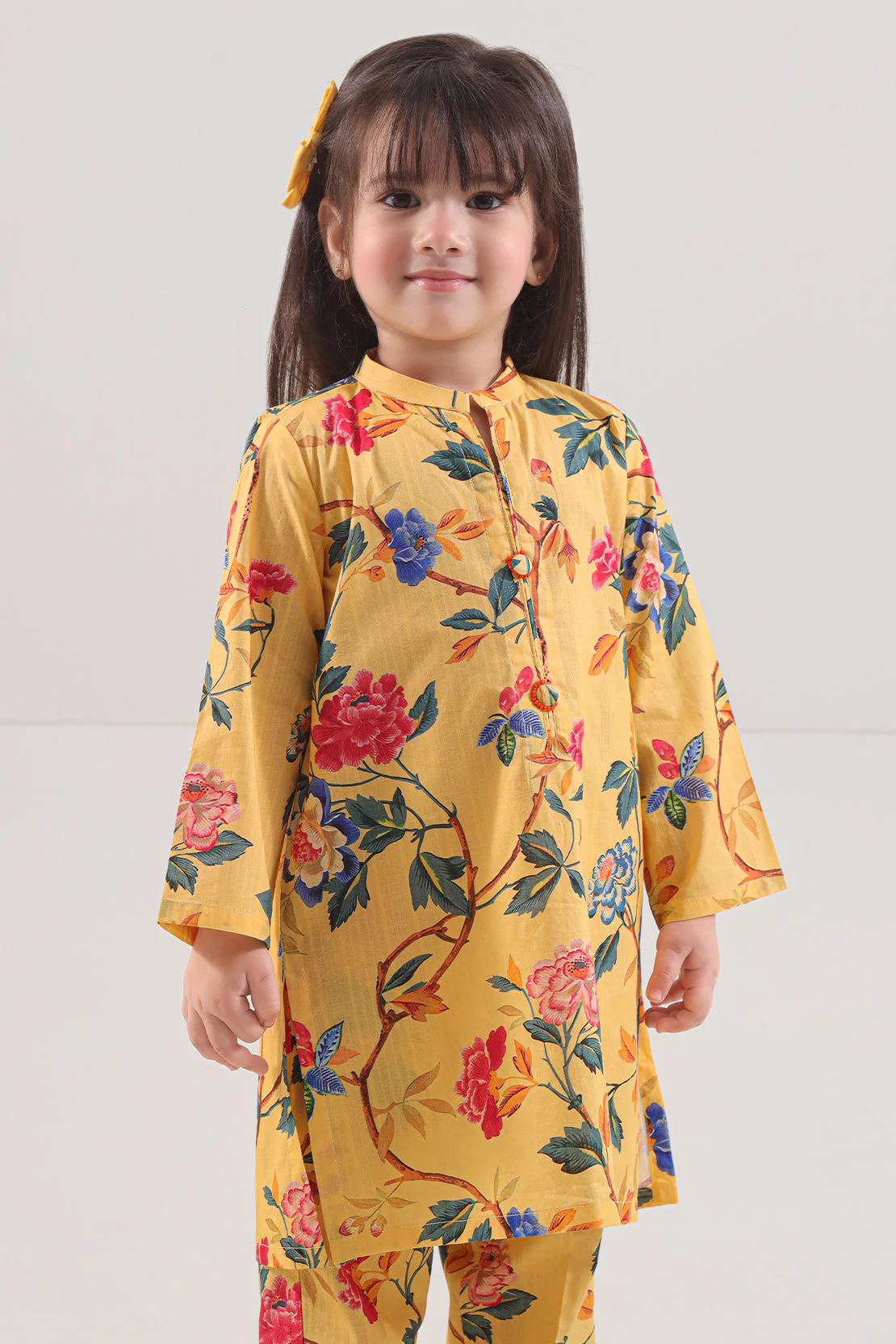 Stitched Strip Lawn Shirt For Kids - Image 3