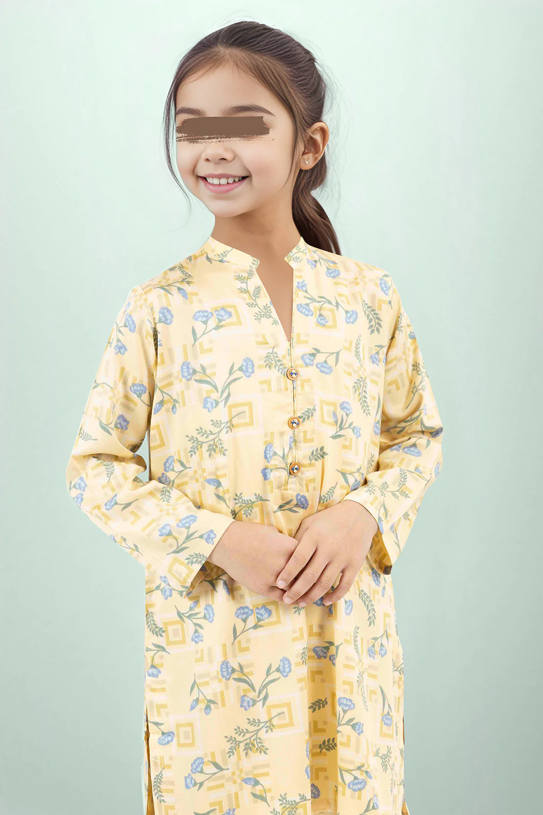 Stitched Viscose Twill Shirt/Trouser For Kids - Image 2