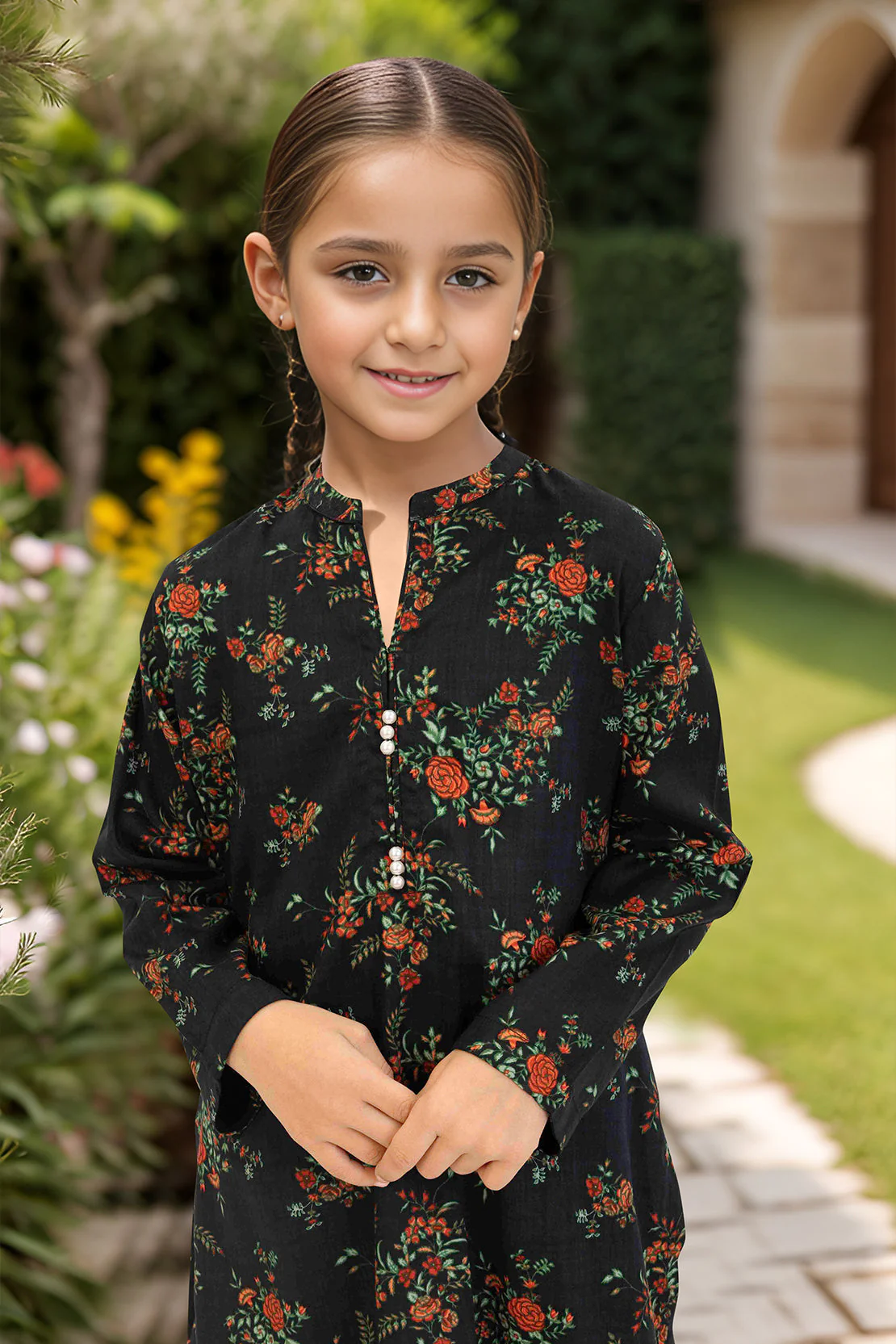 Stitched Viscose Twill Shirt/trouser For Kids - Image 2