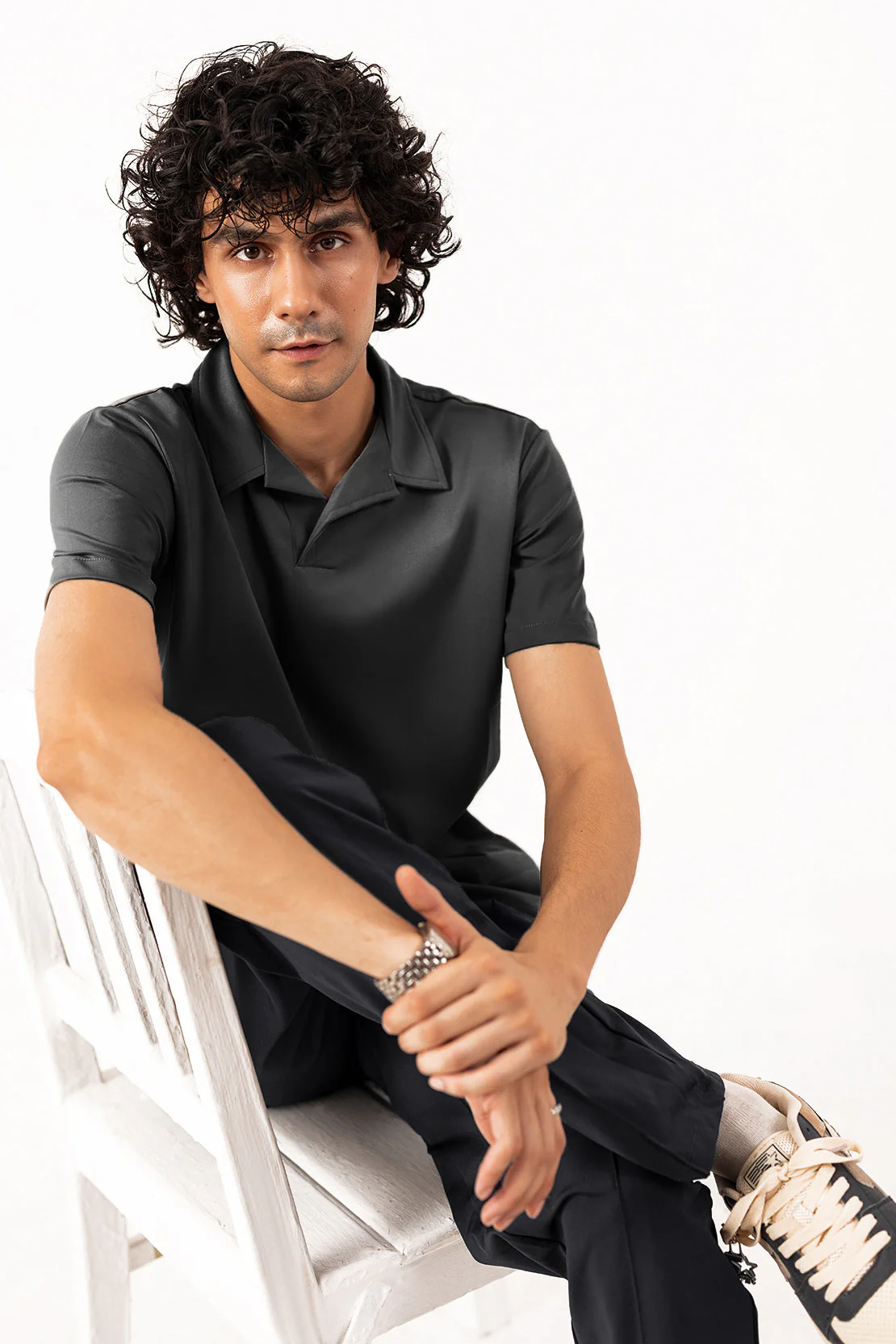 Structured Polo Collar Tee Shirt - Image 2